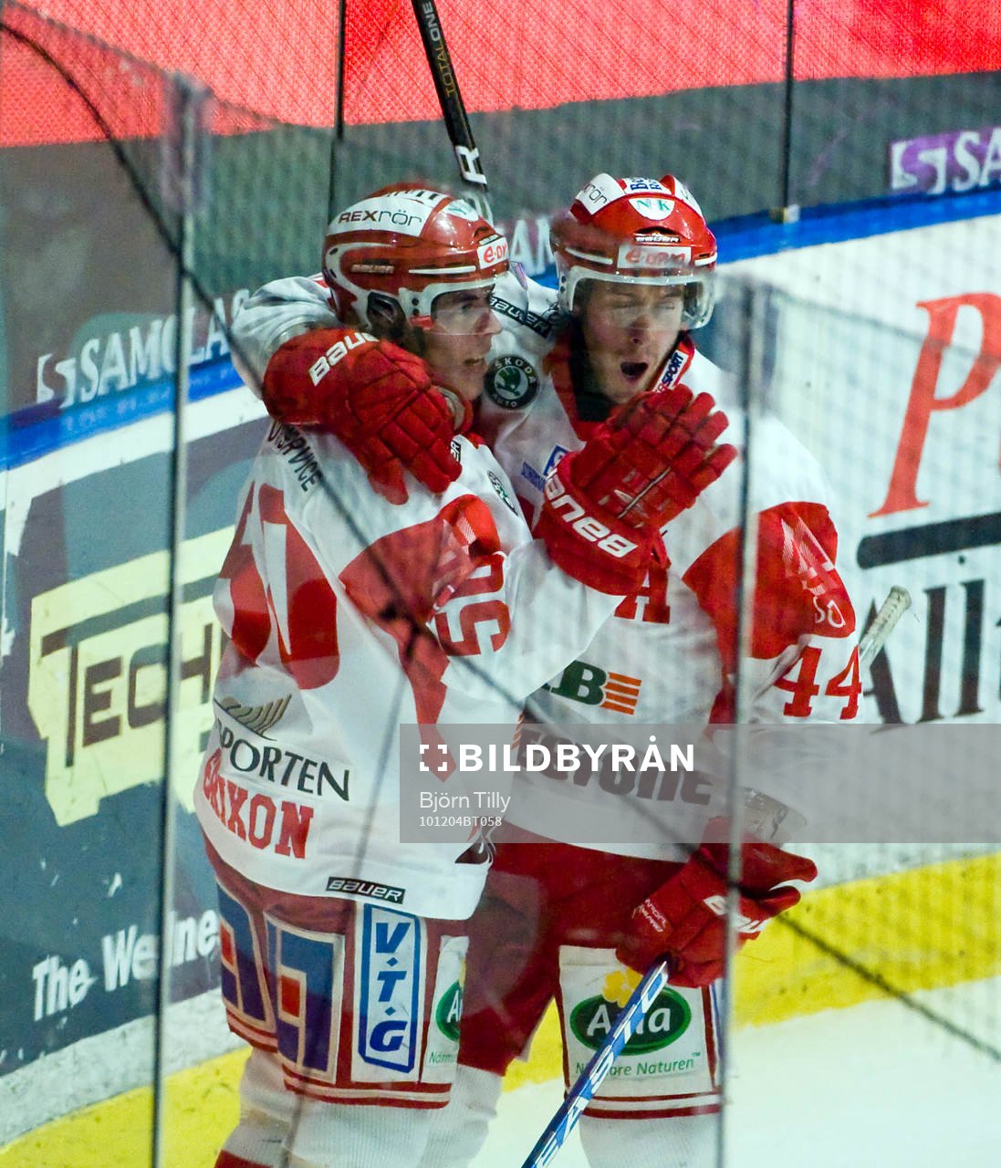 Sebastian Erixon och Kim Hirschovits, Timrå, jubel