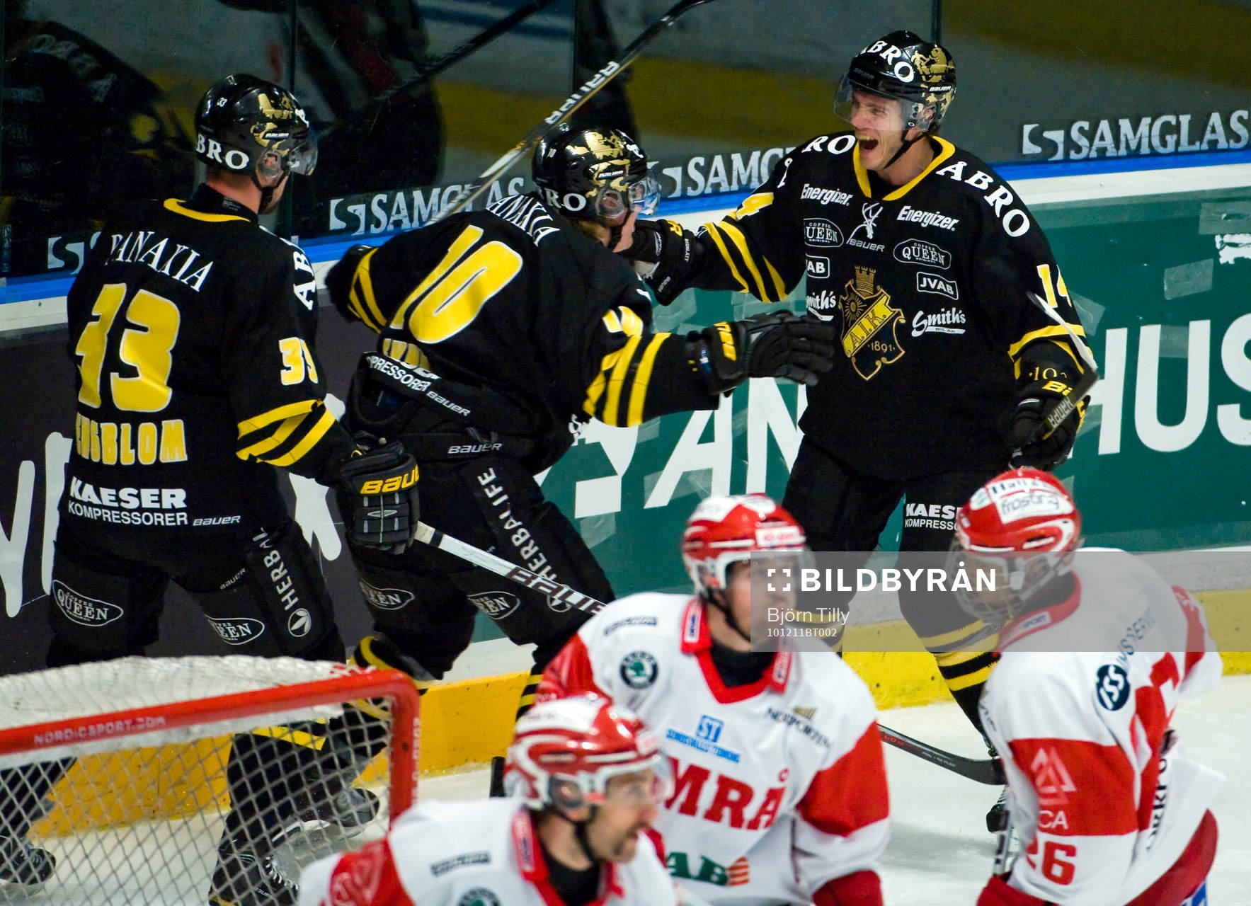 Richard Gynge och Daniel Rudslätt, AIK, jubel