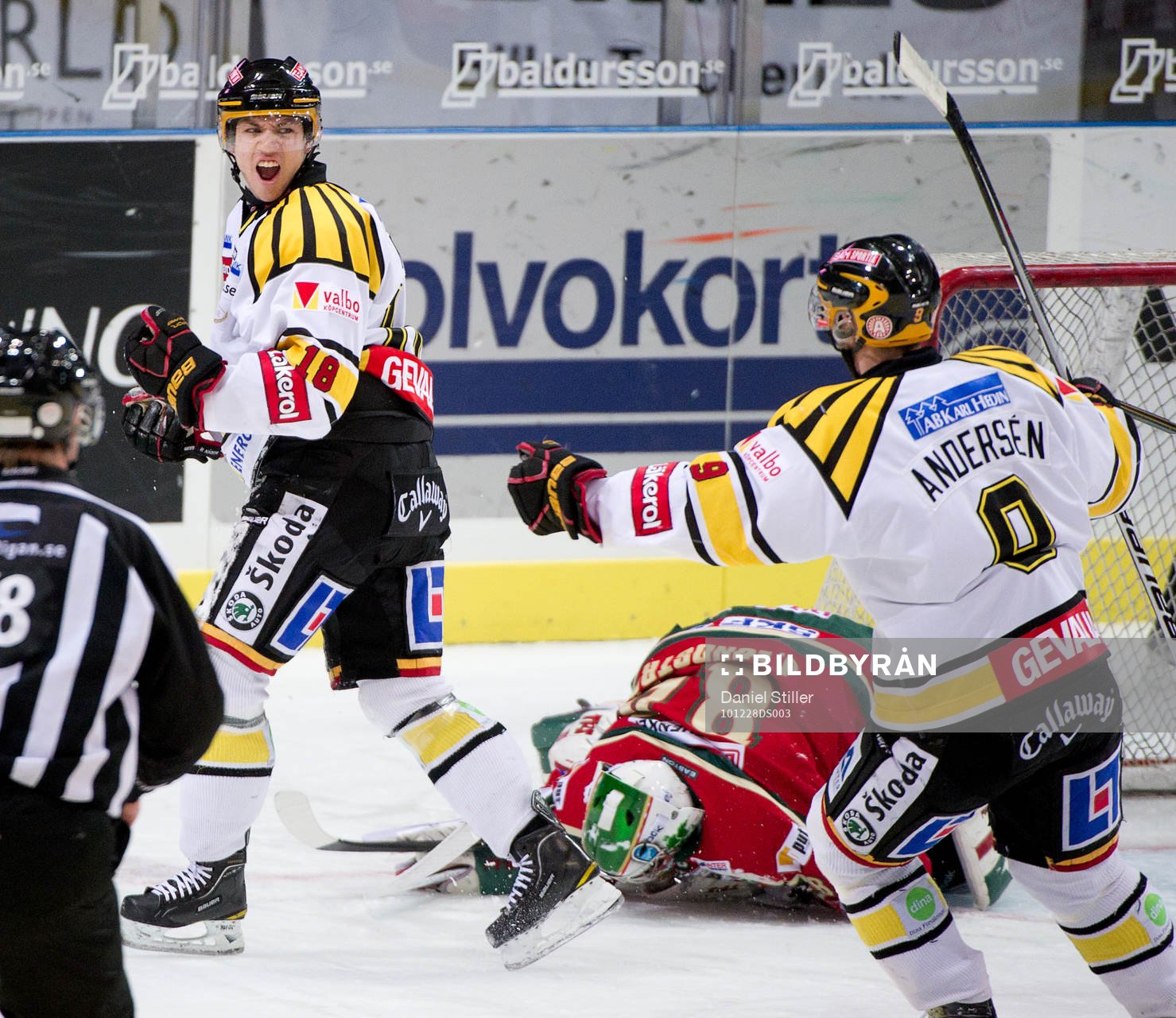 Anton Rödin, Brynäs, gör 1-0, jubel
