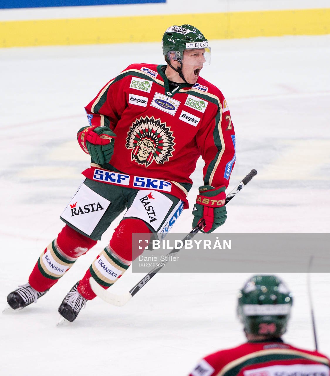 Jesper Mattsson, Frölunda, gör 1-1, jubel