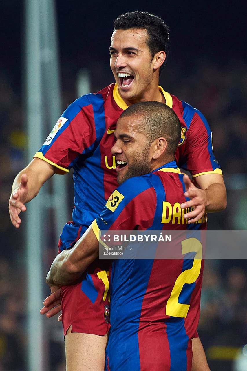 Dani Alves och Pedro, Barcelona (Jubel)