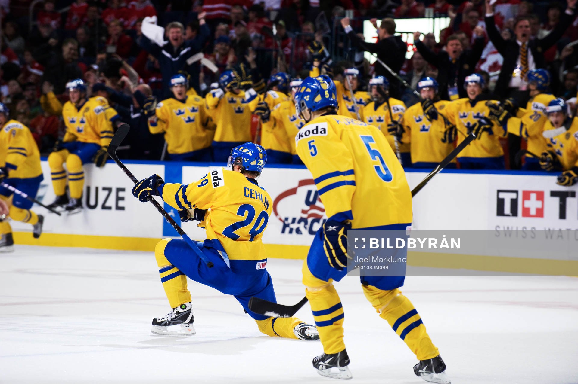 Patrick Cehlin, Sverige, jubel