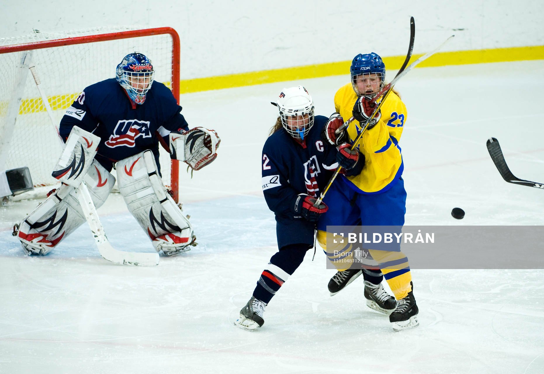Megan Miller, målvakt, Emily Pfalzer, USA och Olivia