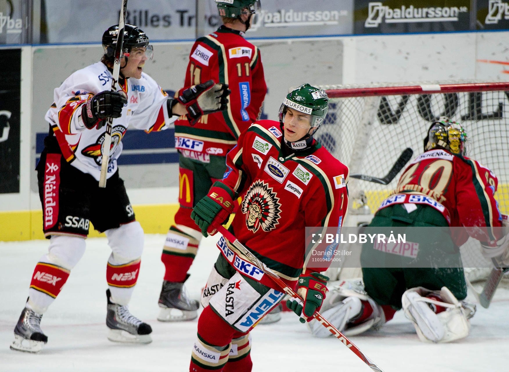 Karl Fabricius, Luleå, gör 0-1, jubel, Henrik Tömmernes,