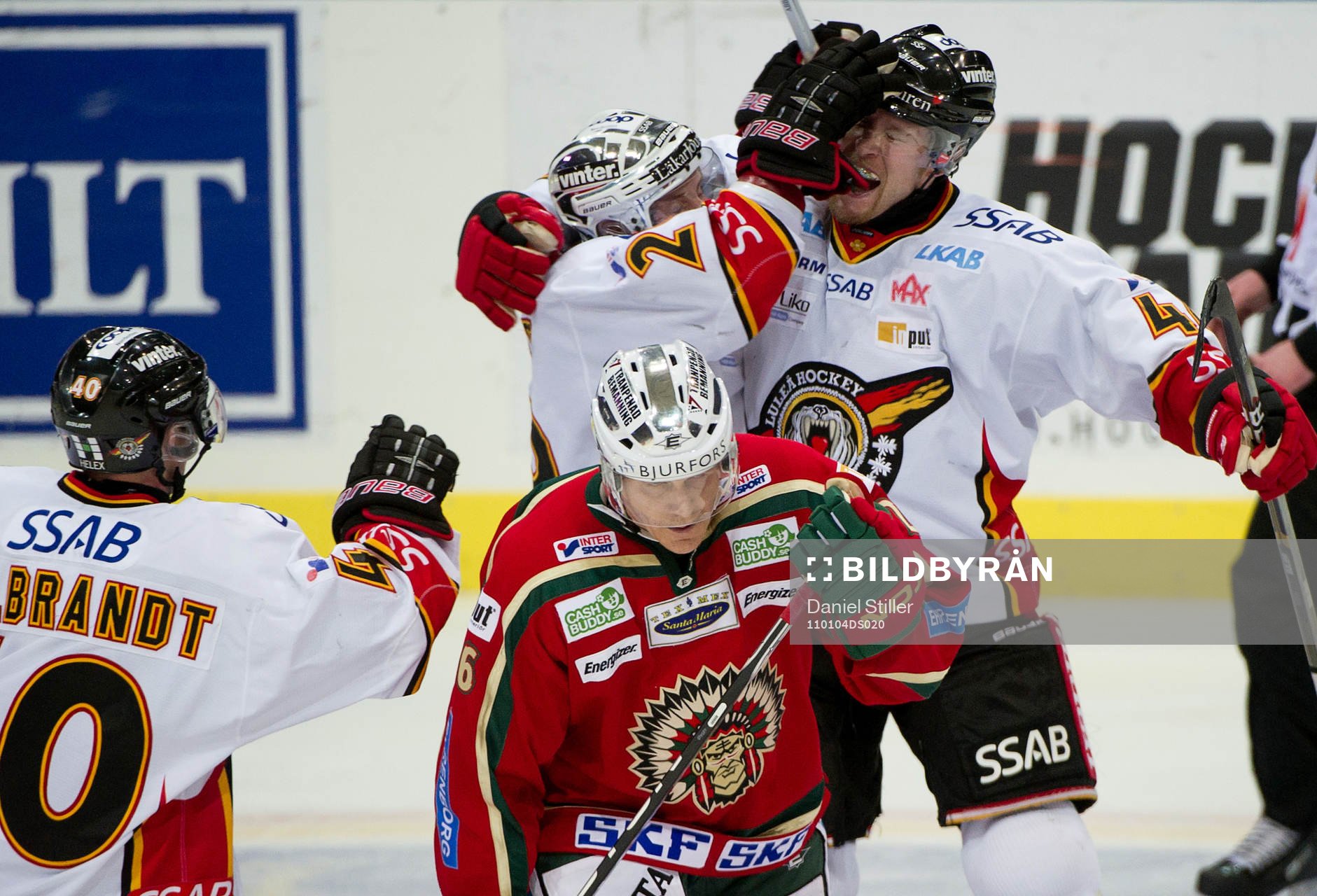 Chris Abbott, Luleå, avgör matchen i Sudden Death, jubel