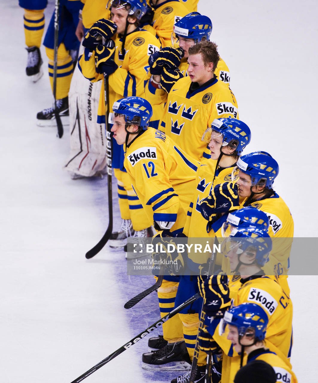 Patrik Nemeth och de andra svenska spelarna depp