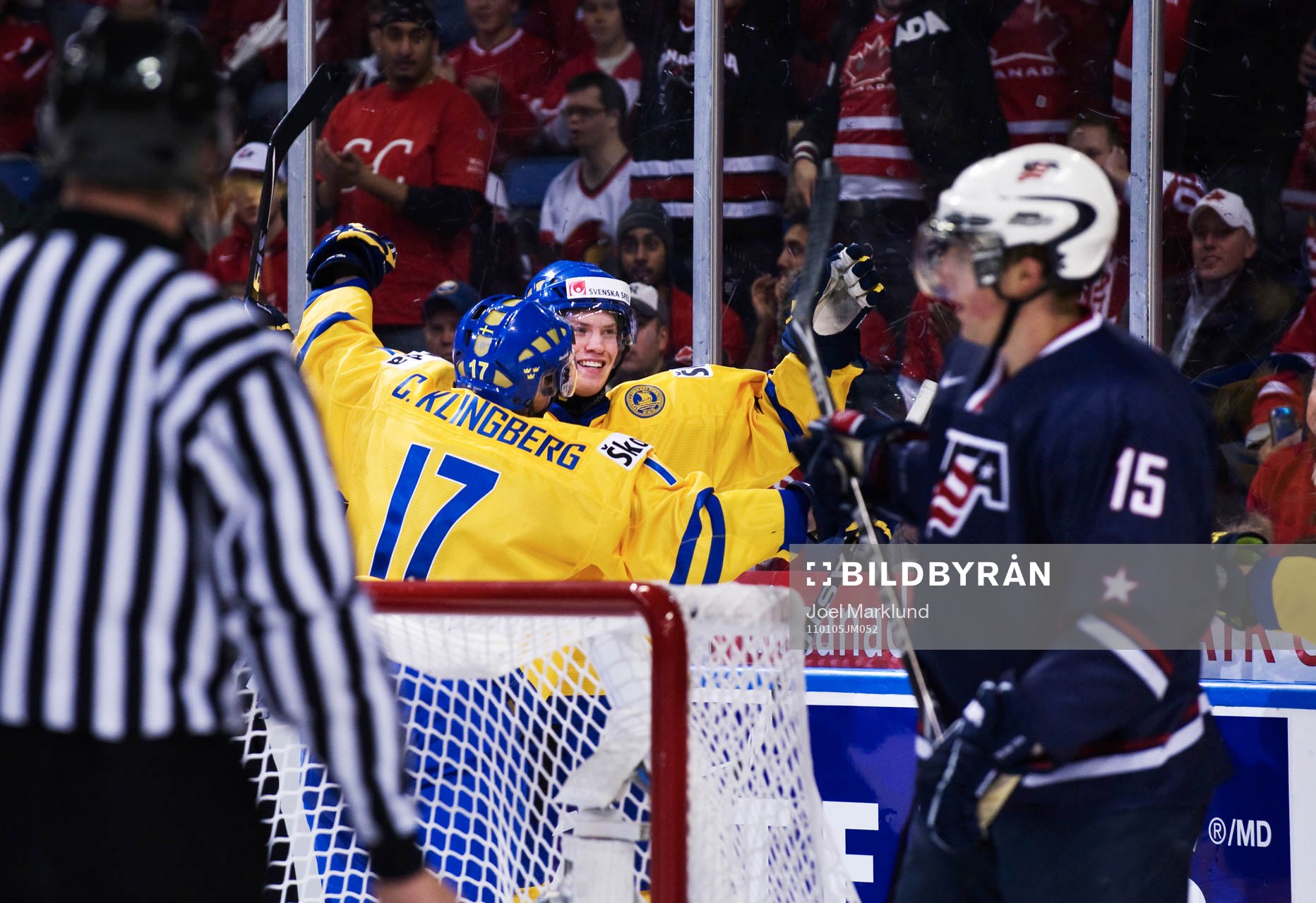Carl Klingberg och Oscar Lindberg, Sverige, jubel