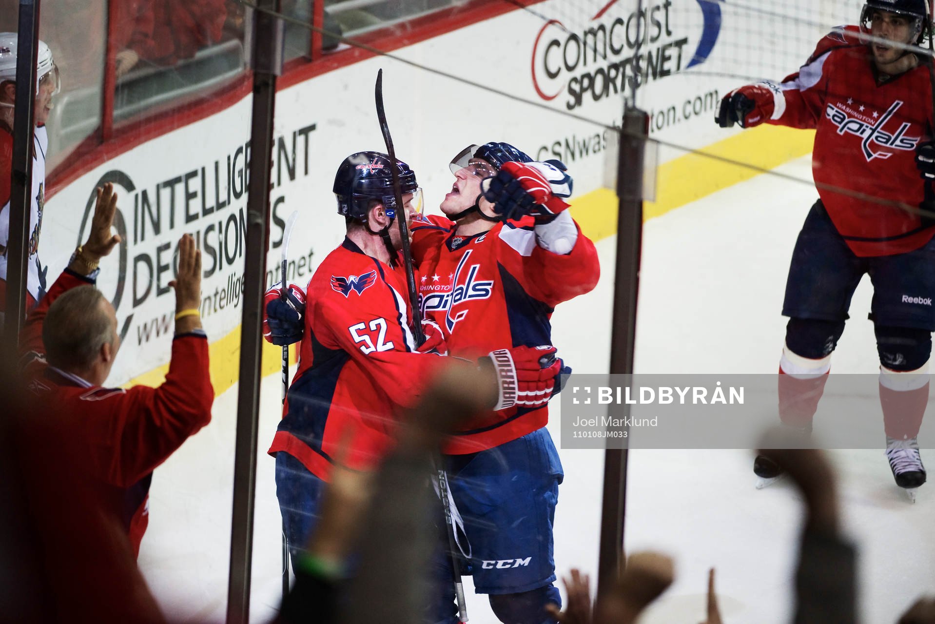 Mike Green och Alexander Ovechkin, Washington, jubel