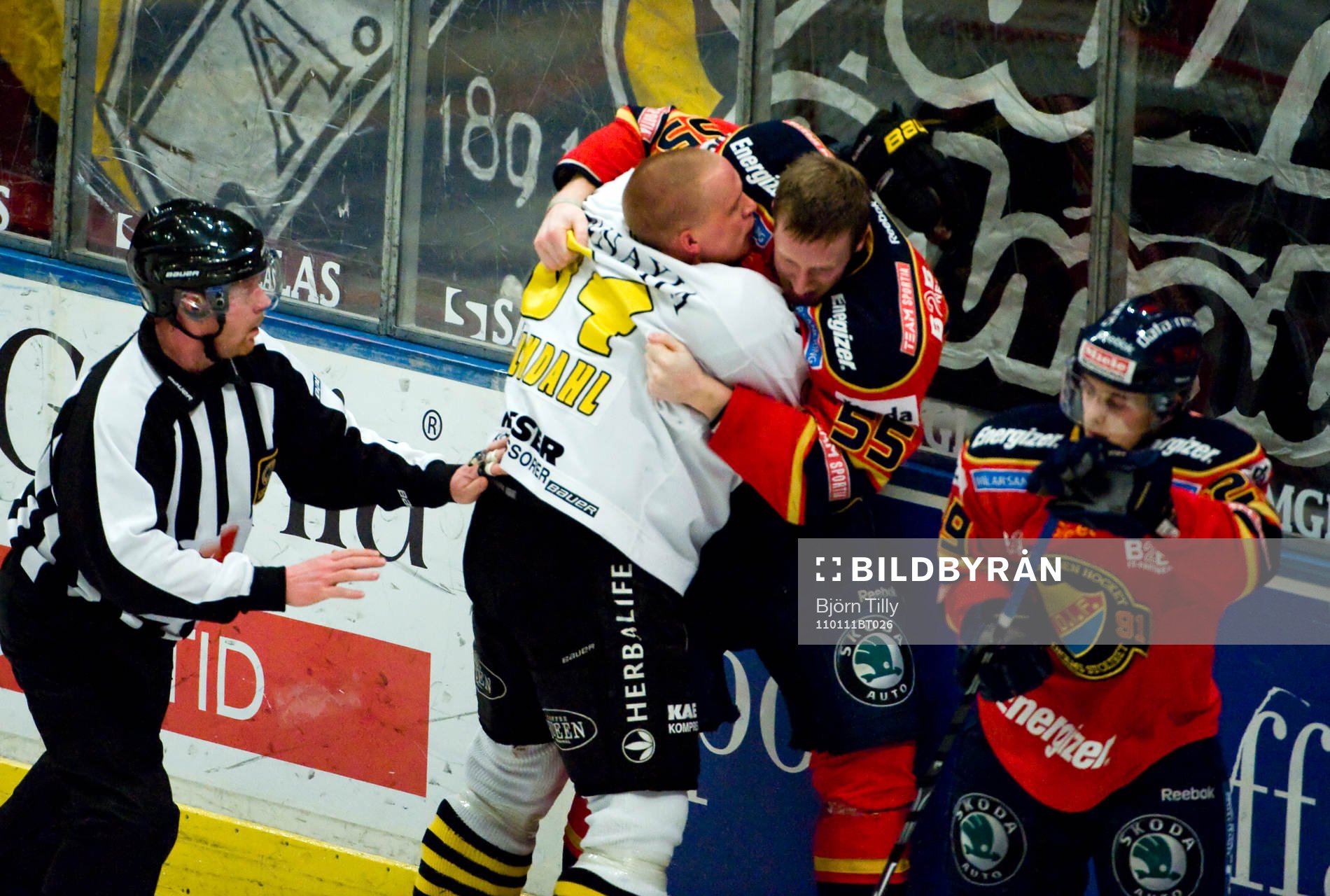 Patric Blomdahl, AIK och David Printz, Djurgården. Bråk,