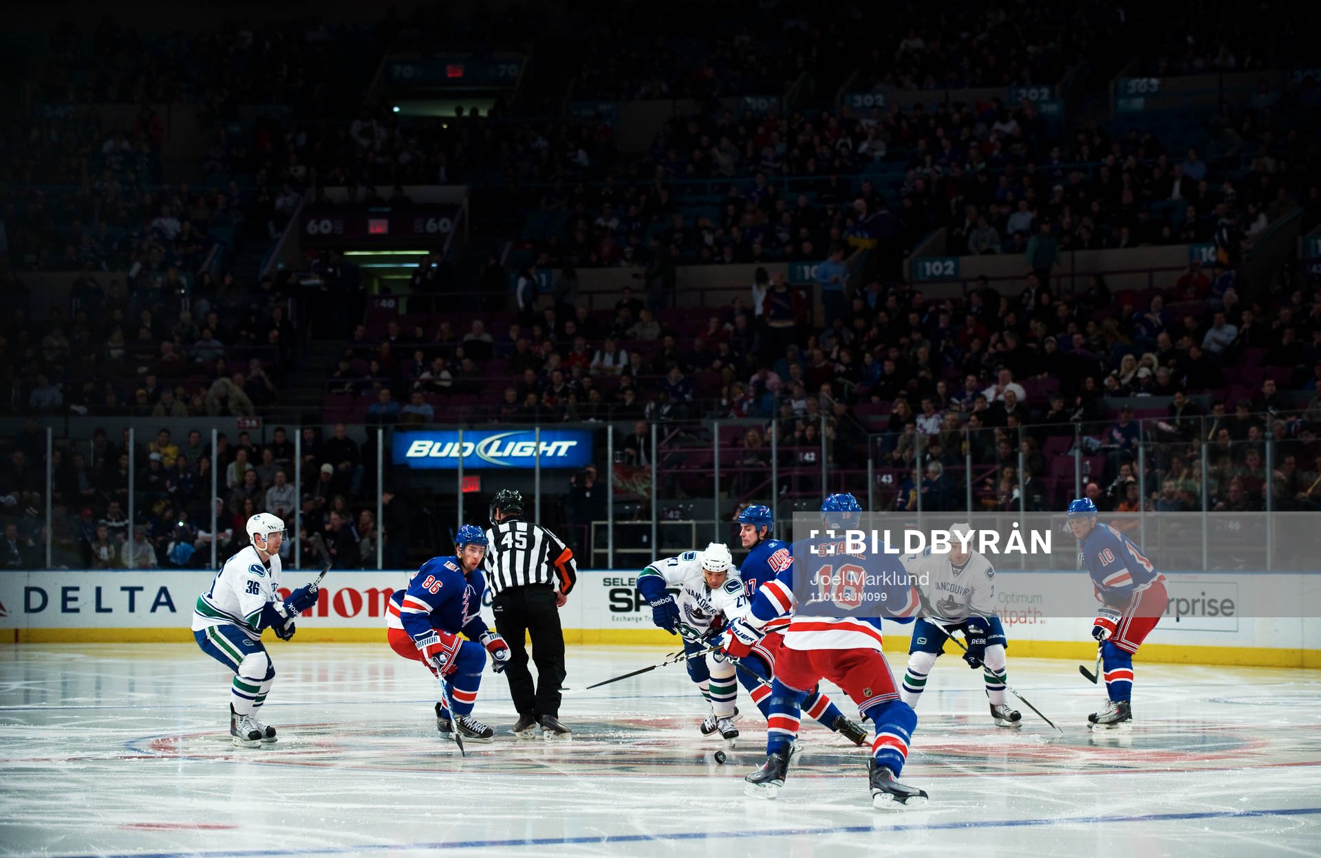 Nedsläpp av pucken i Madison Square Garden