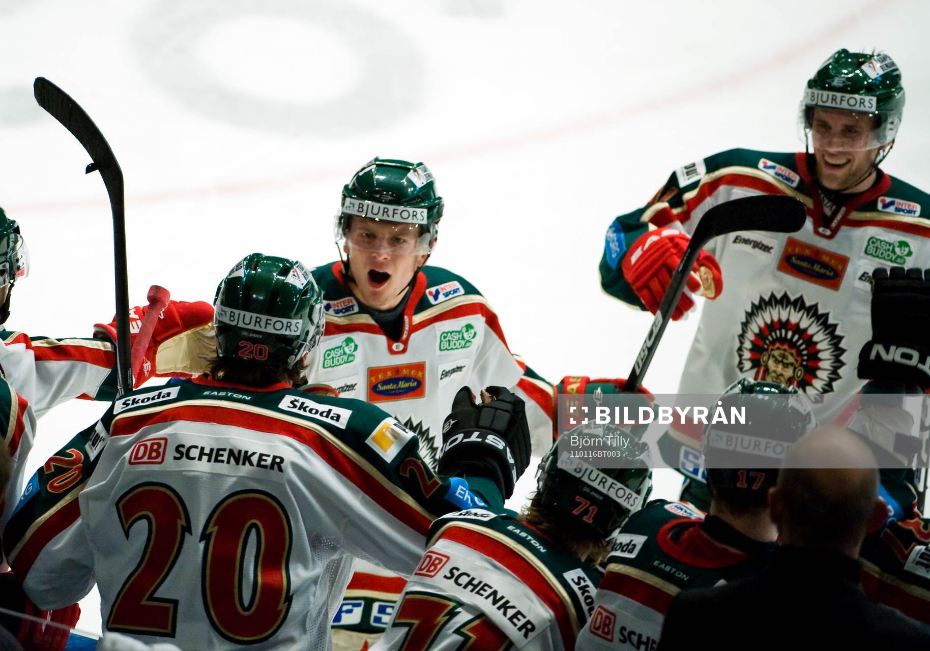 Nicklas Lasu och Oscar Hedman, Frölunda, jubel
