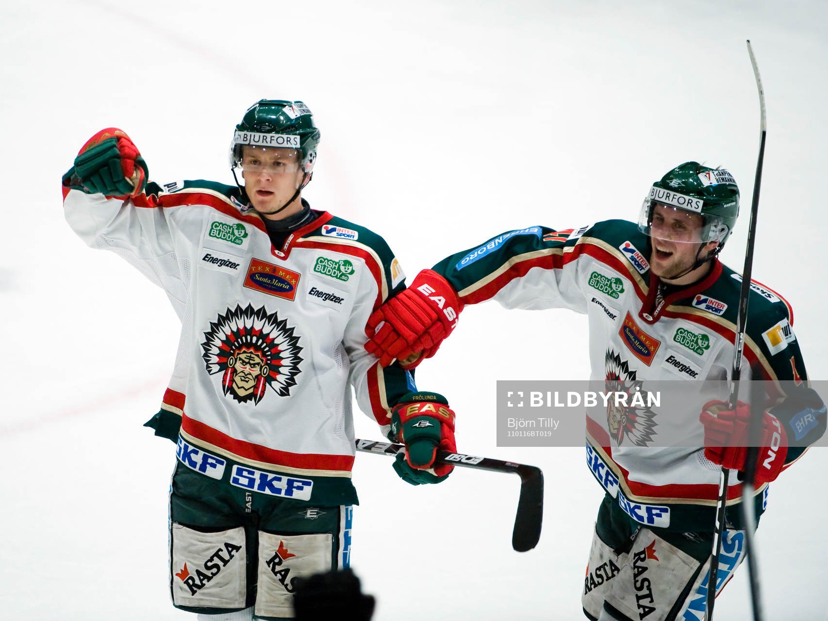 Nicklas Lasu och Oscar Hedman, Frölunda, jubel
