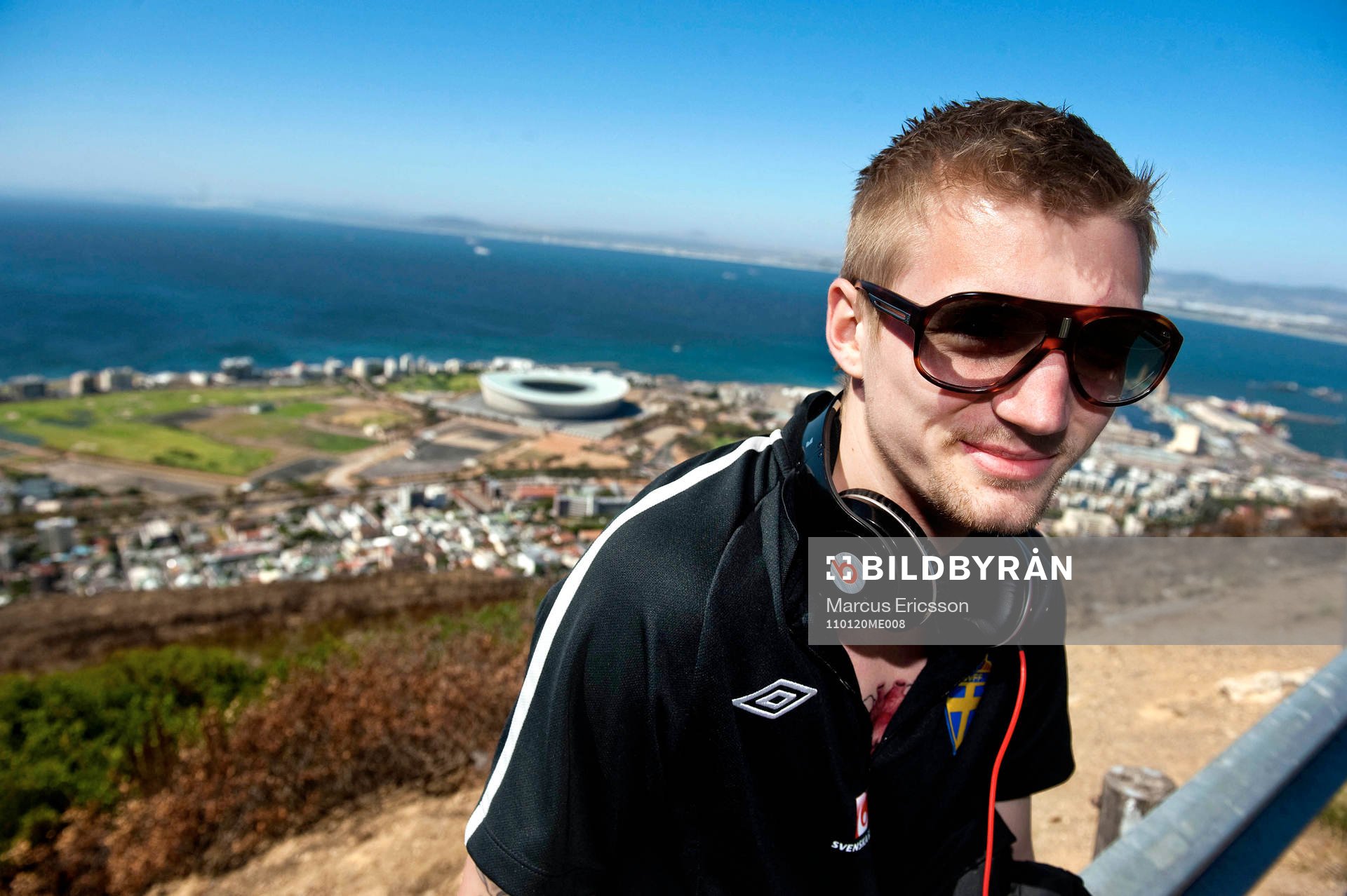Utflykt till Signal Hill. Sebastian Eriksson med Cape Town