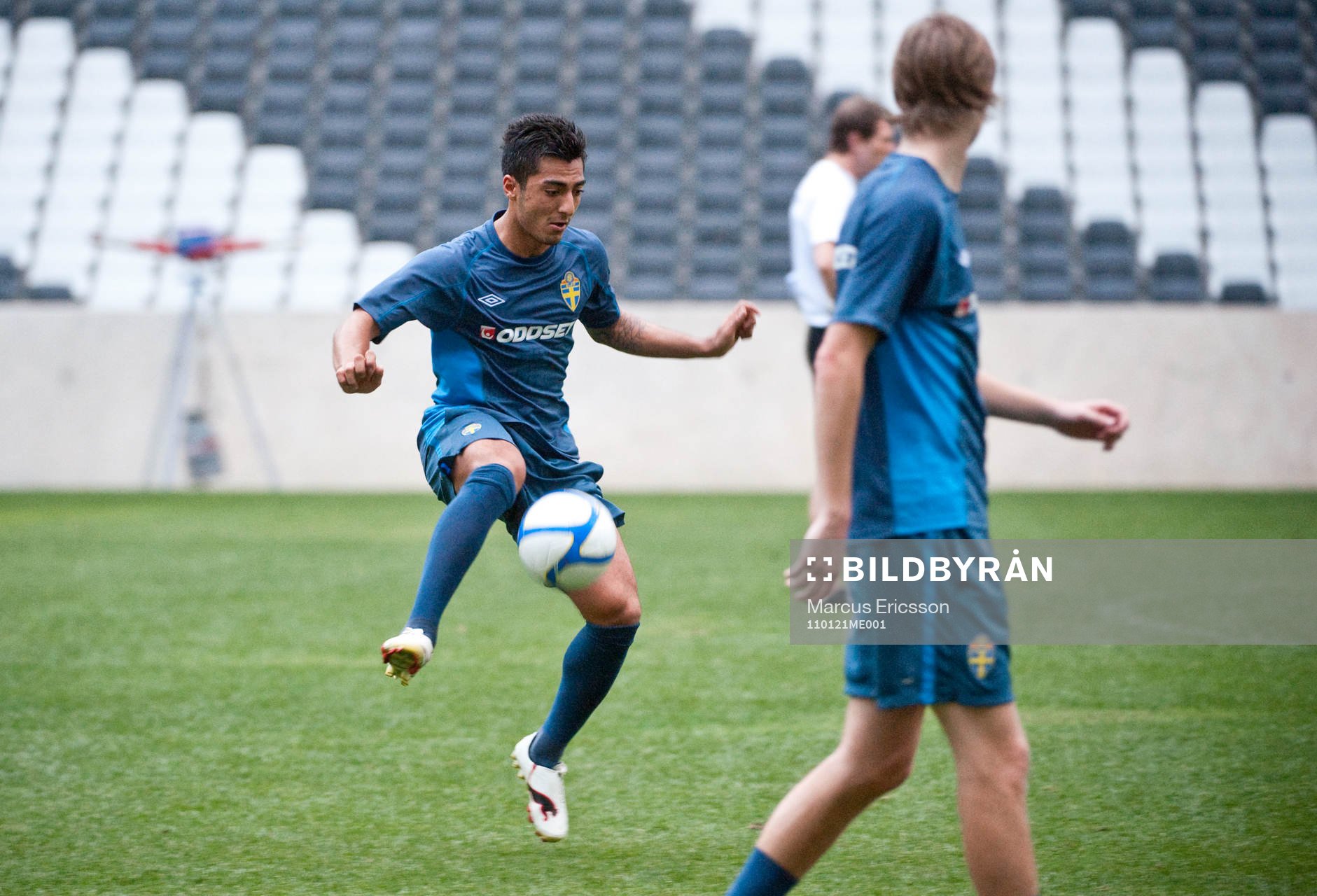 Jiloan Hamad Träning på Mbombela Stadium i Nelspruit