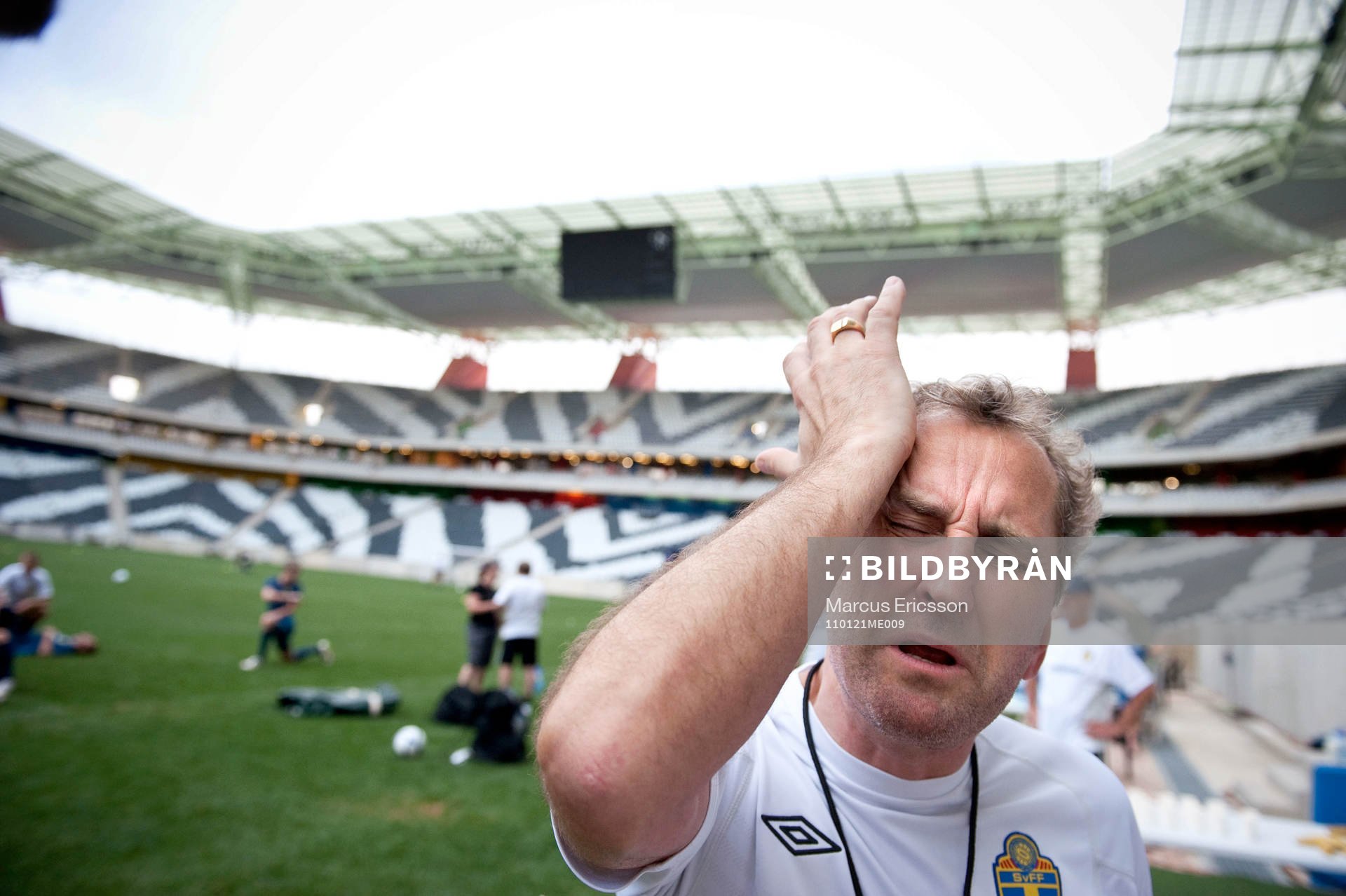 Erik Hamrén, förbundskapten på Mbombela Stadium i