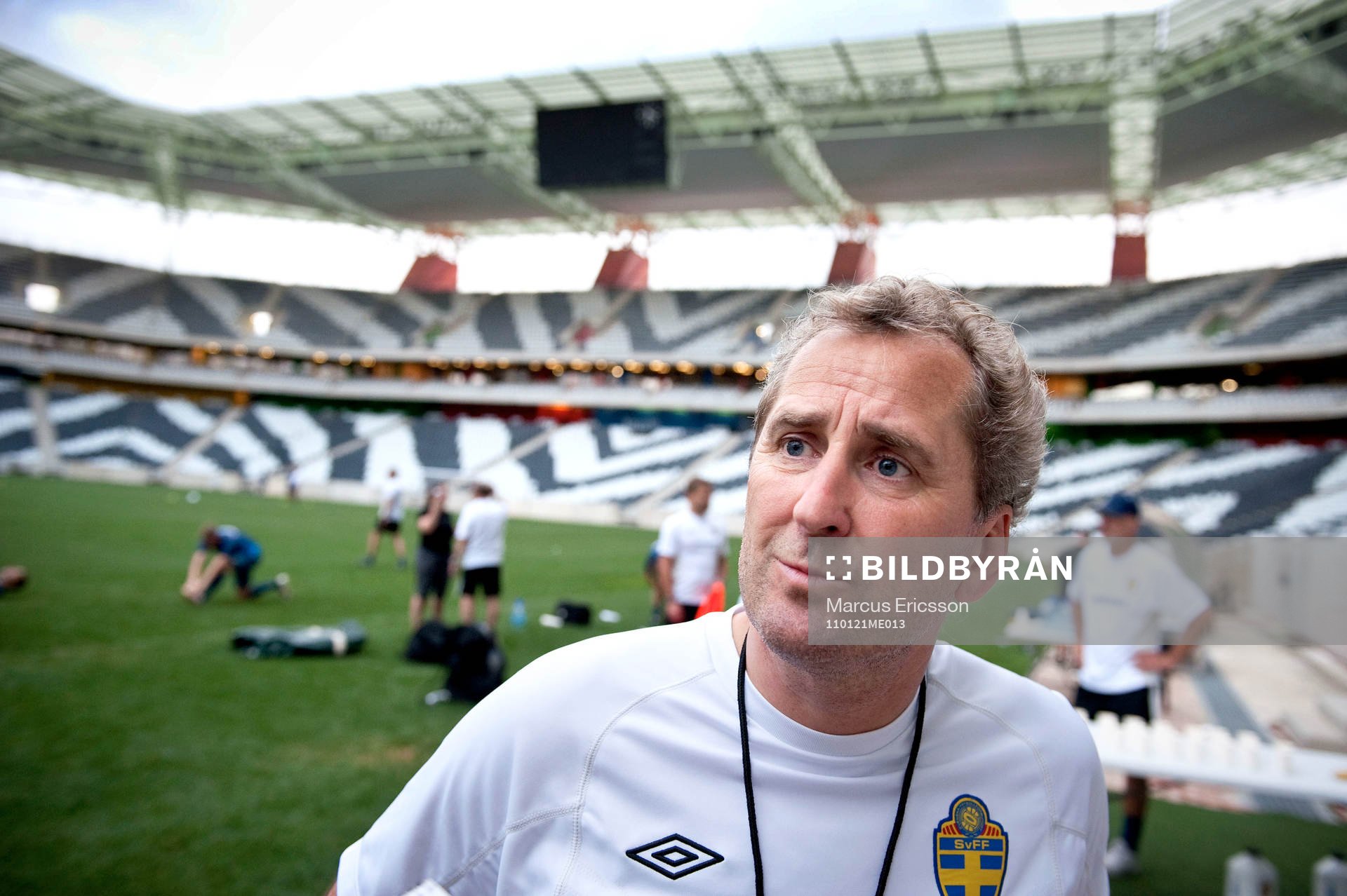 Erik Hamrén, förbundskapten på Mbombela Stadium i