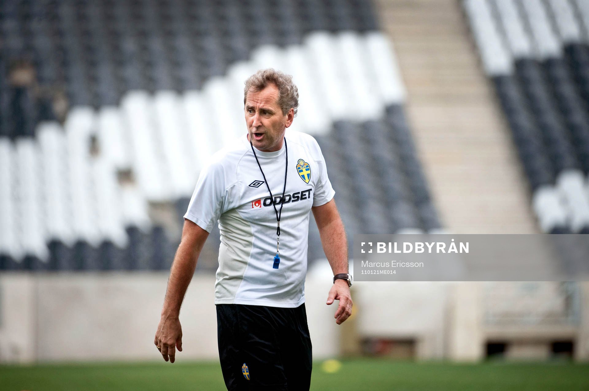 Erik Hamrén, förbundskapten på Mbombela Stadium i