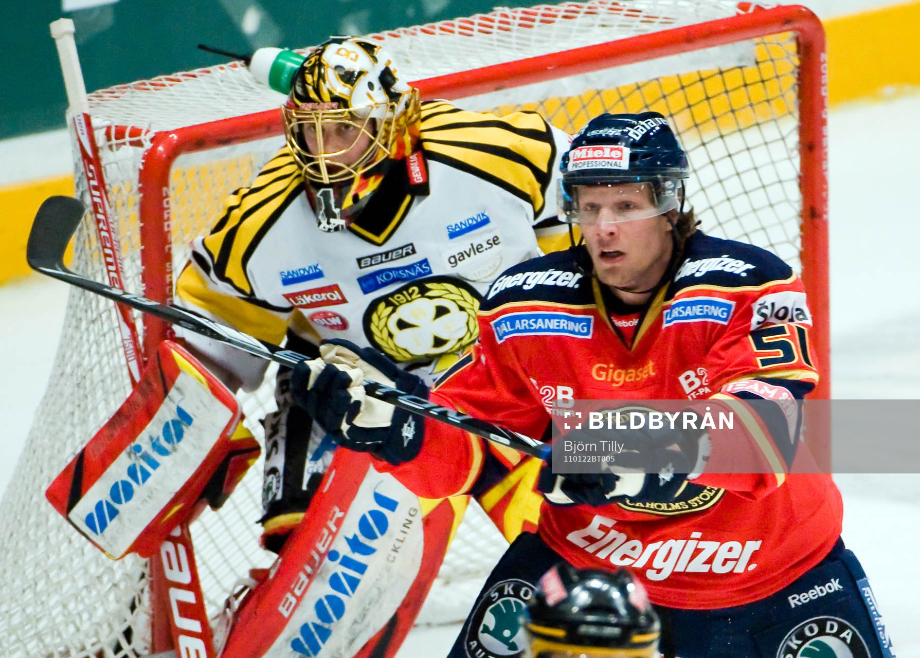 Niklas Svedberg, målvakt, Brynäs och Mika Hannula,