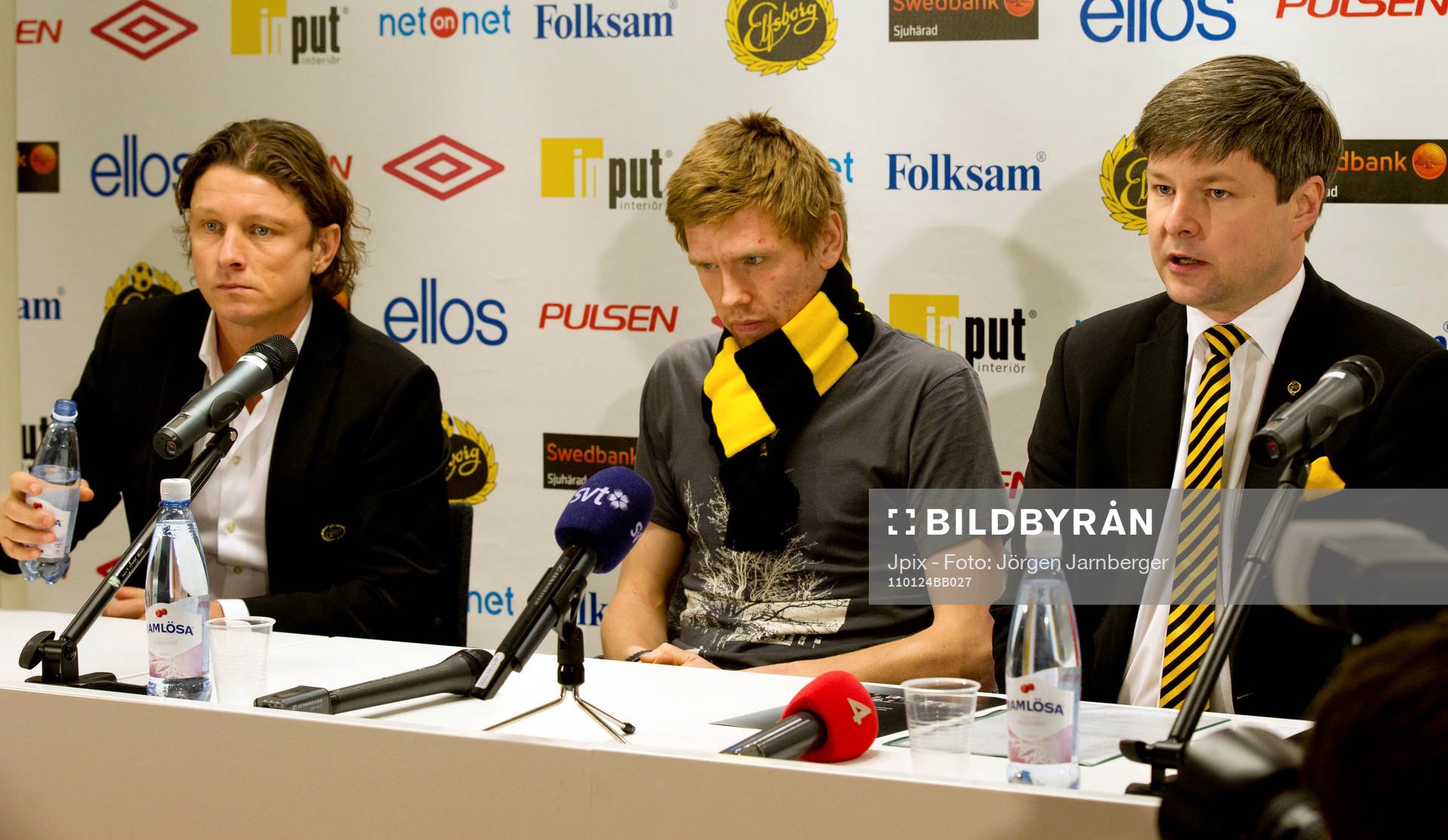 Stefan Andreasson, Klubbchef, David Elm och Bo Johansson,