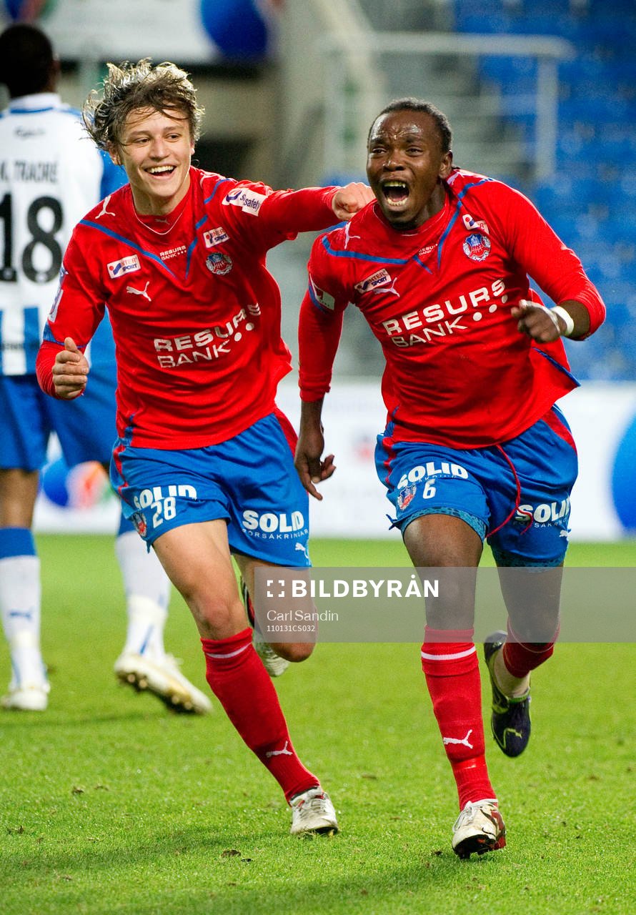  Simon Thern, May Mahlangu, Helsingborg, jubel.