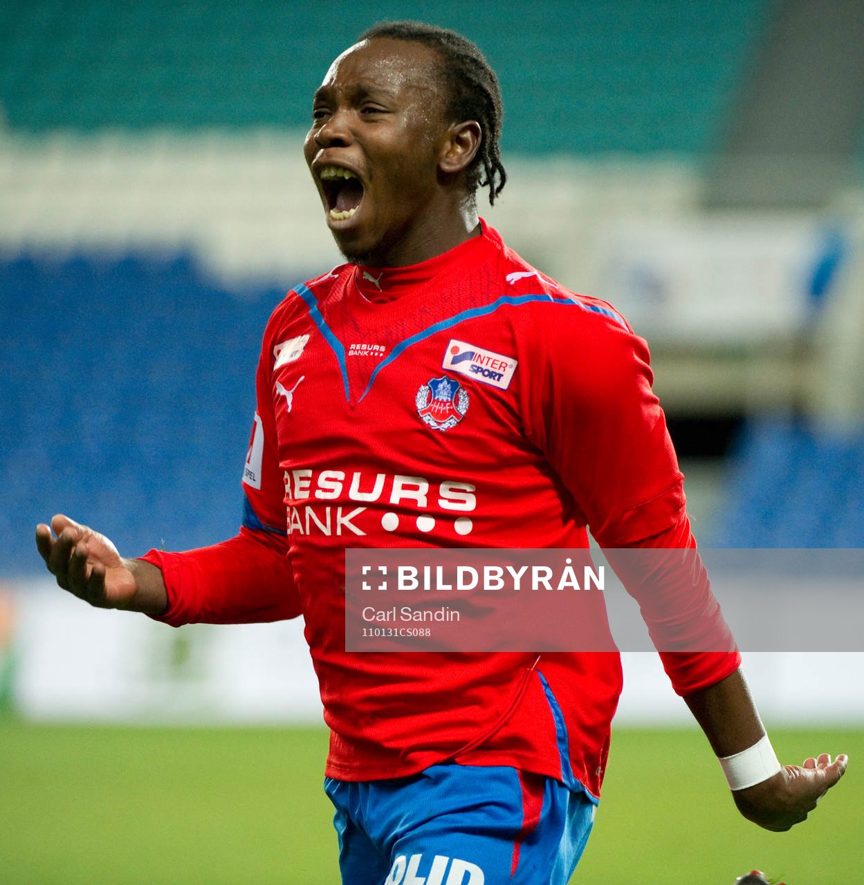  May Mahlangu, Helsingborg, jubel.