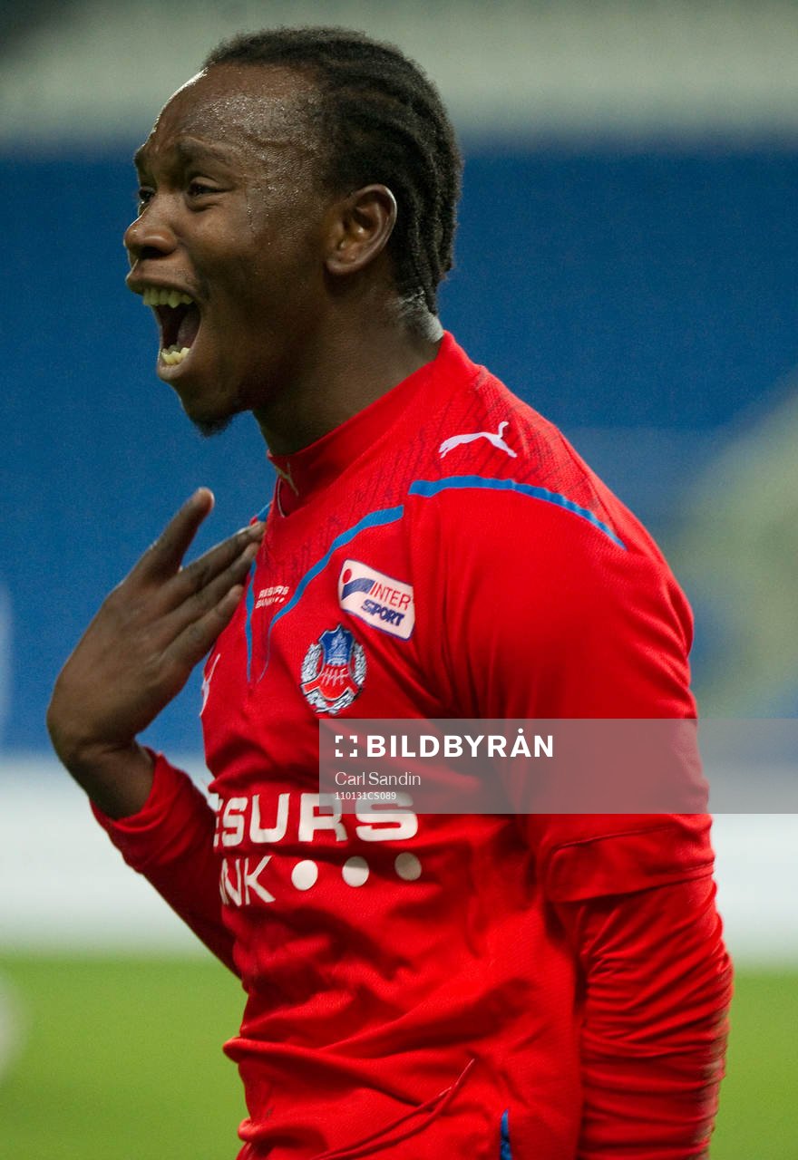  May Mahlangu, Helsingborg, jubel.