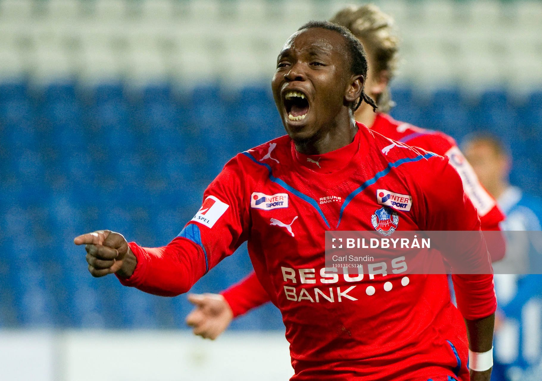  May Mahlangu, Helsingborg, jubel.