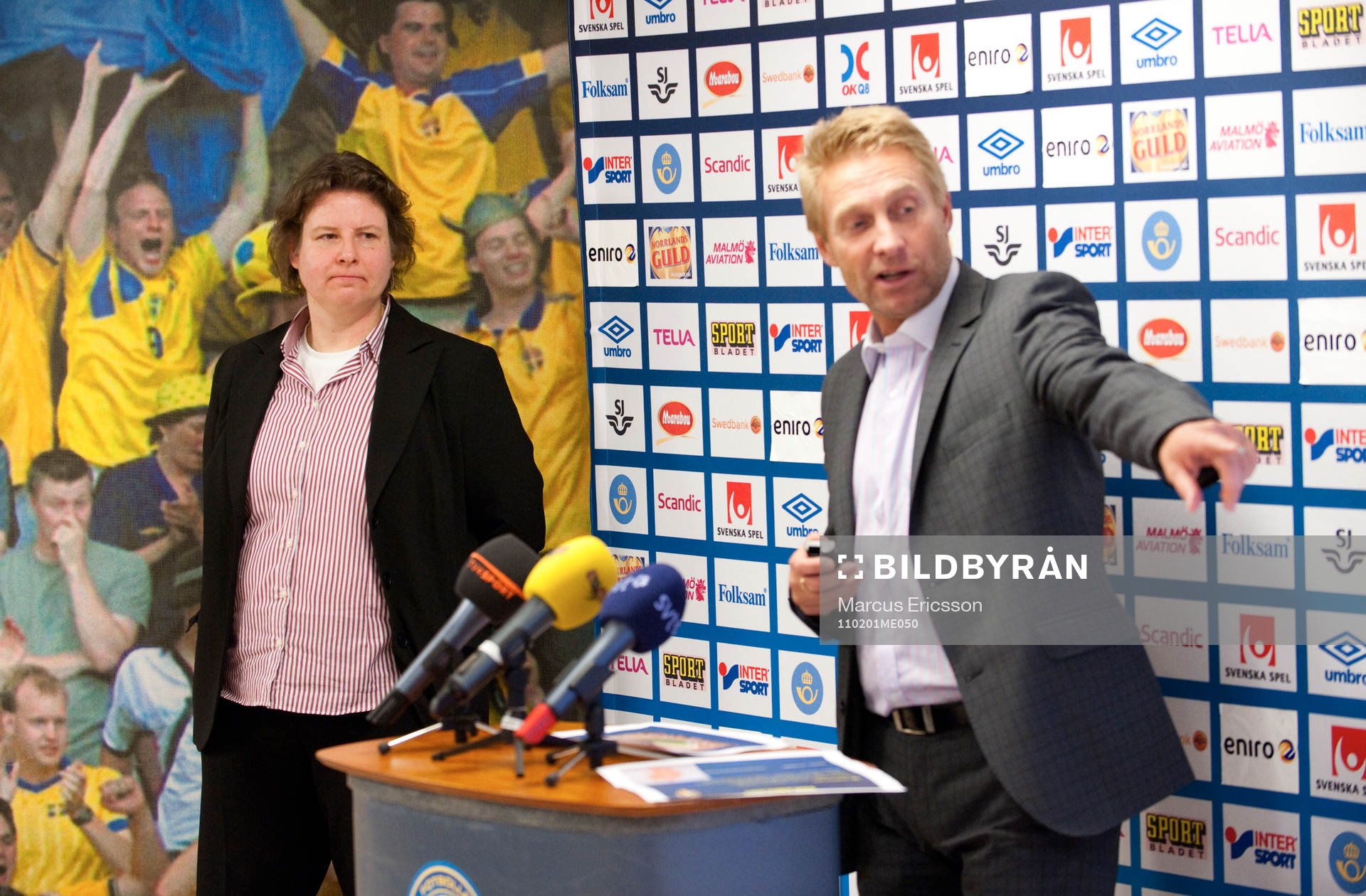 Ann-Helen Grahm, förbundskapten och Thomas Dennerby,
