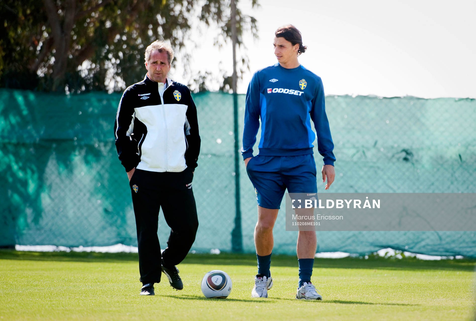 Zlatan Ibrahimovic och Erik Hamrén, förbundskapten