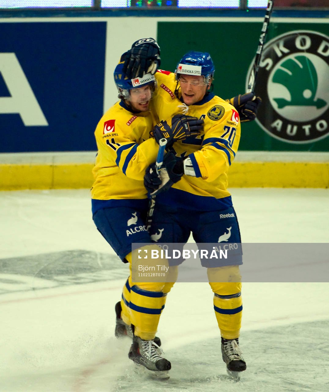 Björn Melin och Magnus Johansson, Sverige, jubel