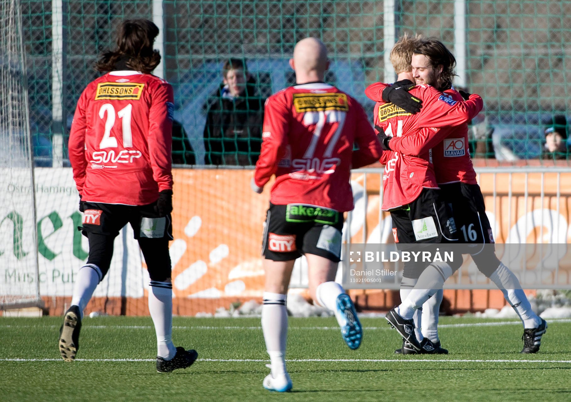 Thomas Raud gör 0-1 till Landskrona, jubel
