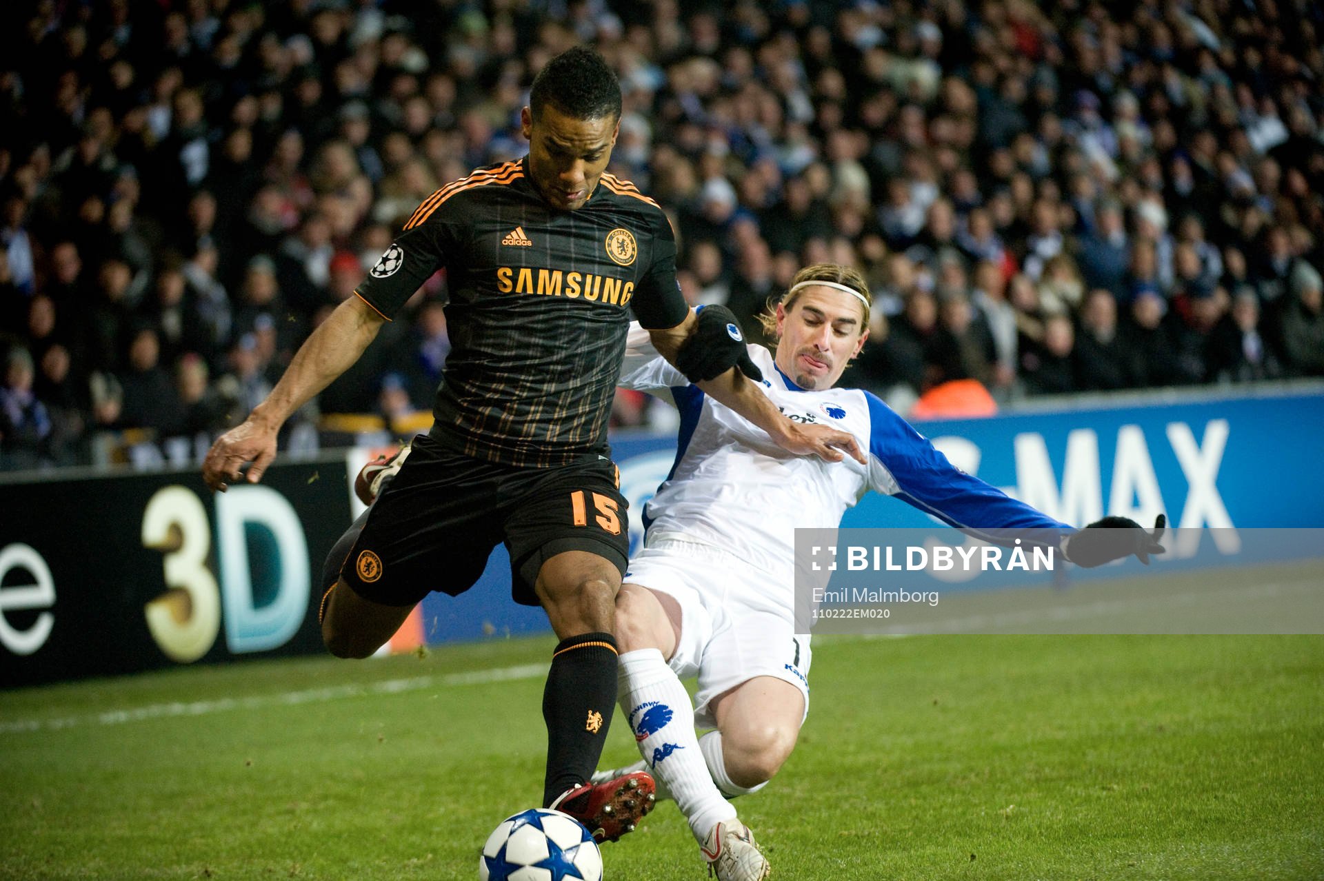 Cesar Santin, Köpenhamn mot Florent Malouda, Chelsea
