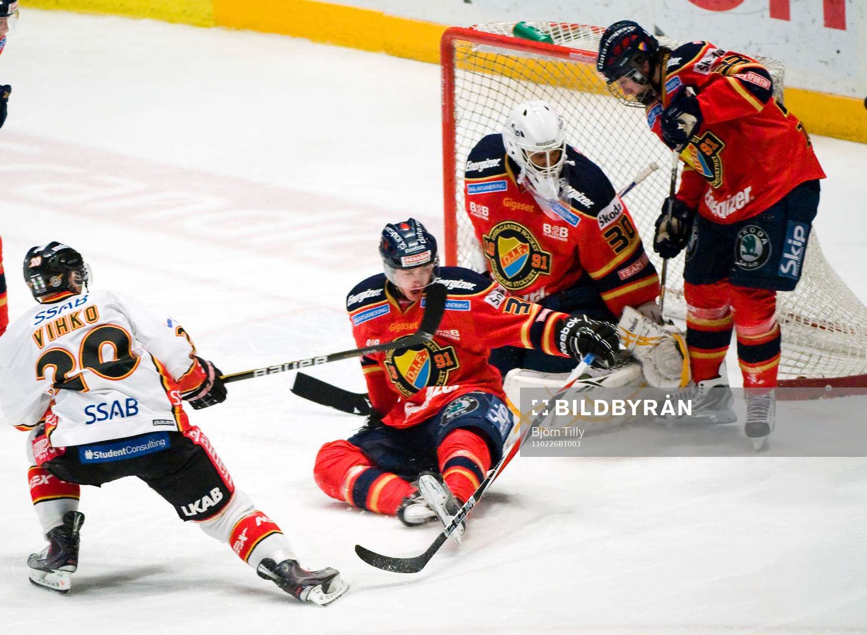 Daniel Brodin, Mark Owuya, målvakt och Mika Zibanejad,