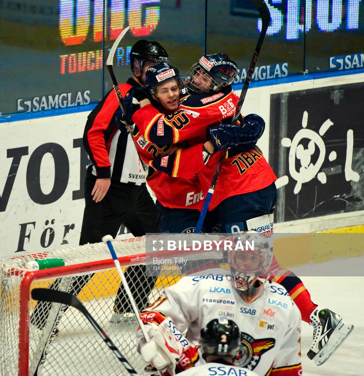 Patrick Cehlin och Mika Zibanejad, Djurgården, jubel