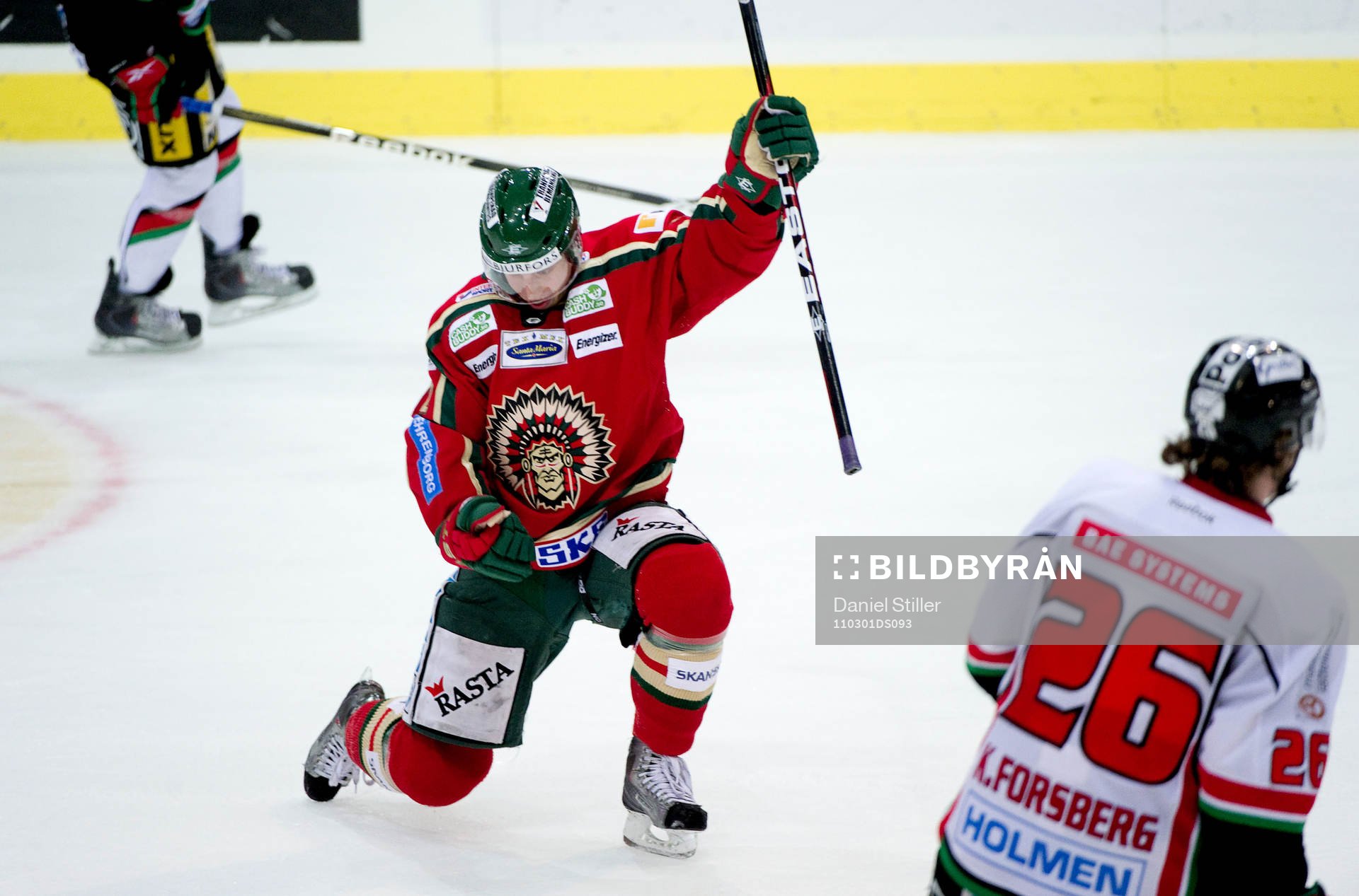 Robin Lindqvist, Frölunda, gör 3-0, jubel