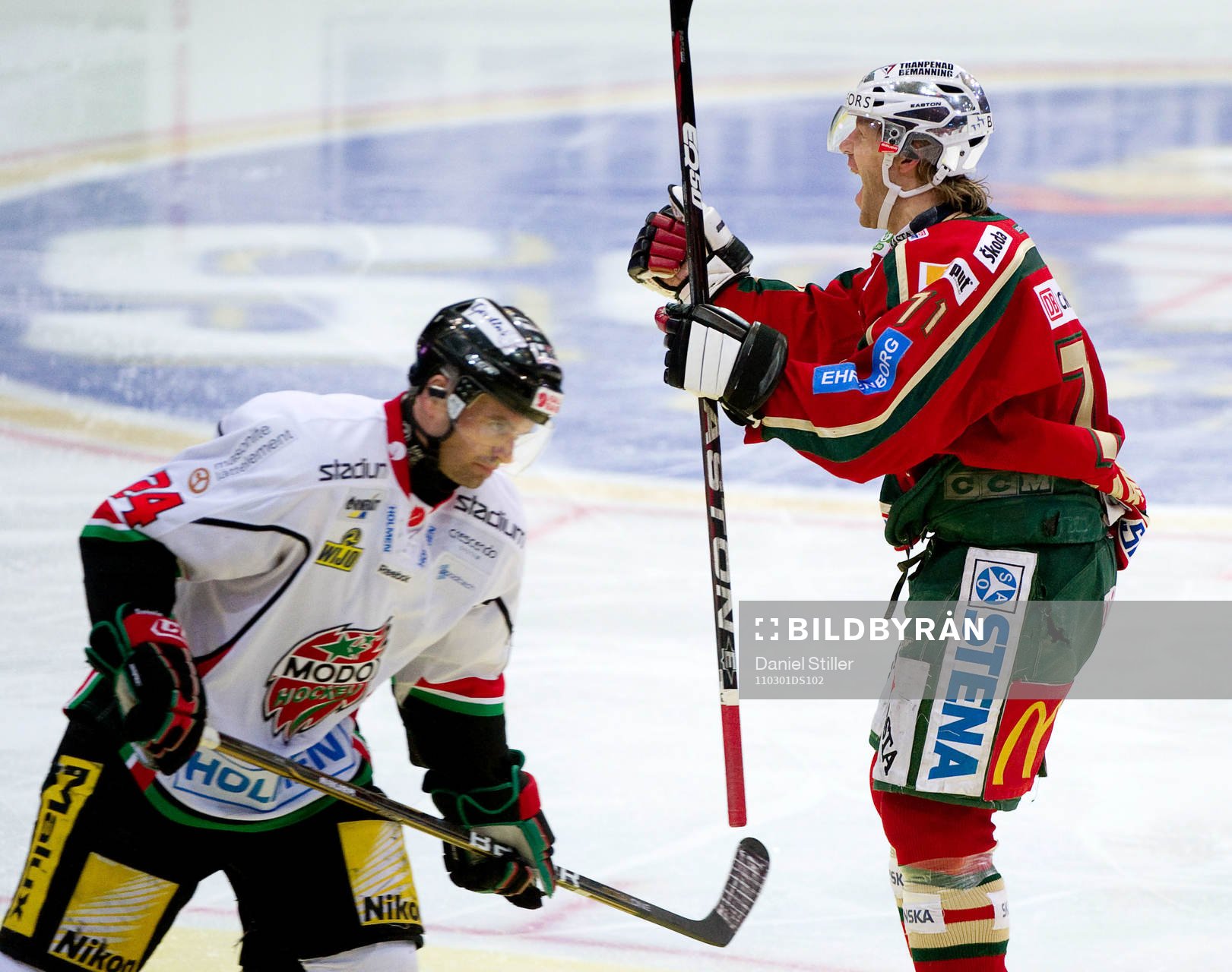 Tomi Kallio, Frölunda, gör 2-0, jubel. Depp Niklas