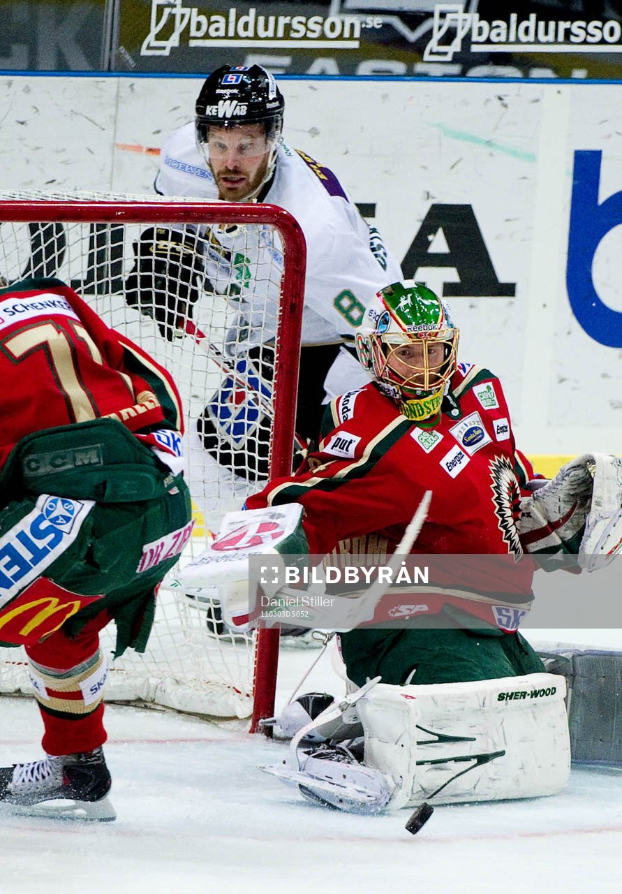 Joakim Lundström, målvakt Frölunda, Sanny Lindström,