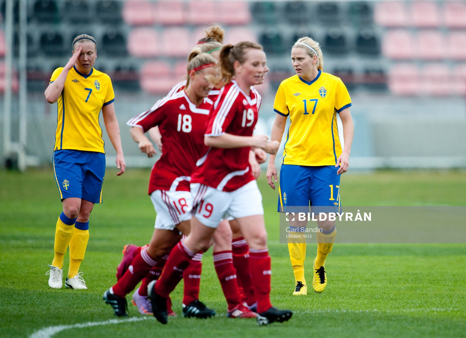 Sara Larsson, Lisa Dahlkvist, Sverige, depp. Danmark, jubel