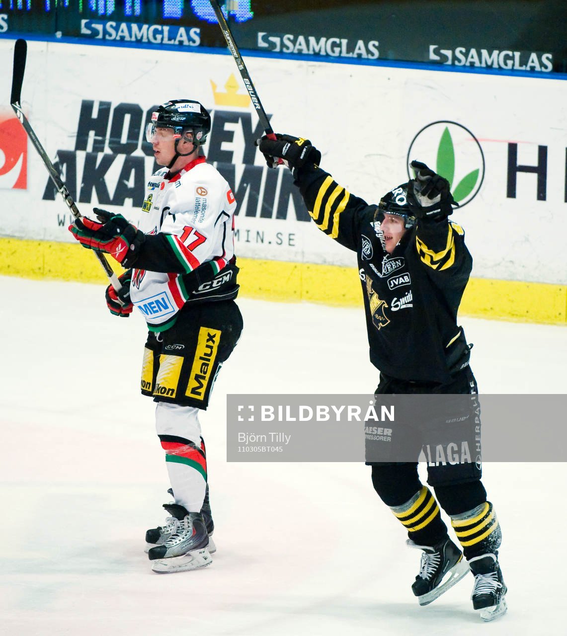 Morten Madsen, Modo och Victor Ahlström, AIK, jubel