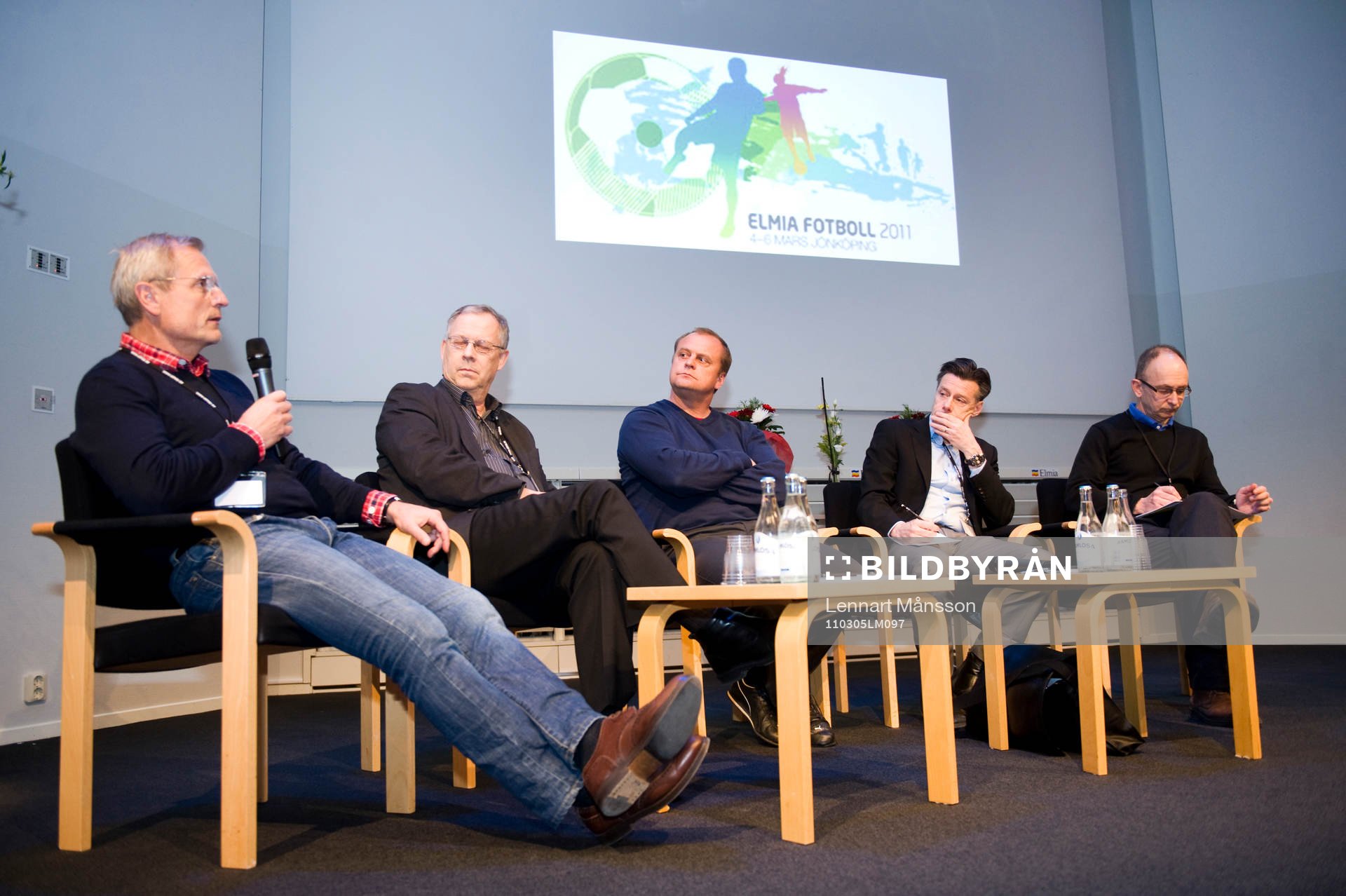 Paneldebatt, fr.v. Björn Andersson, Lars Lagerbäck, Jonas