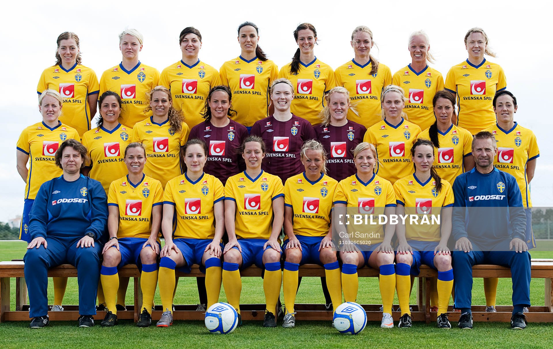 Övre raden från vänster: Linda Sembrant, Nilla Fischer,
