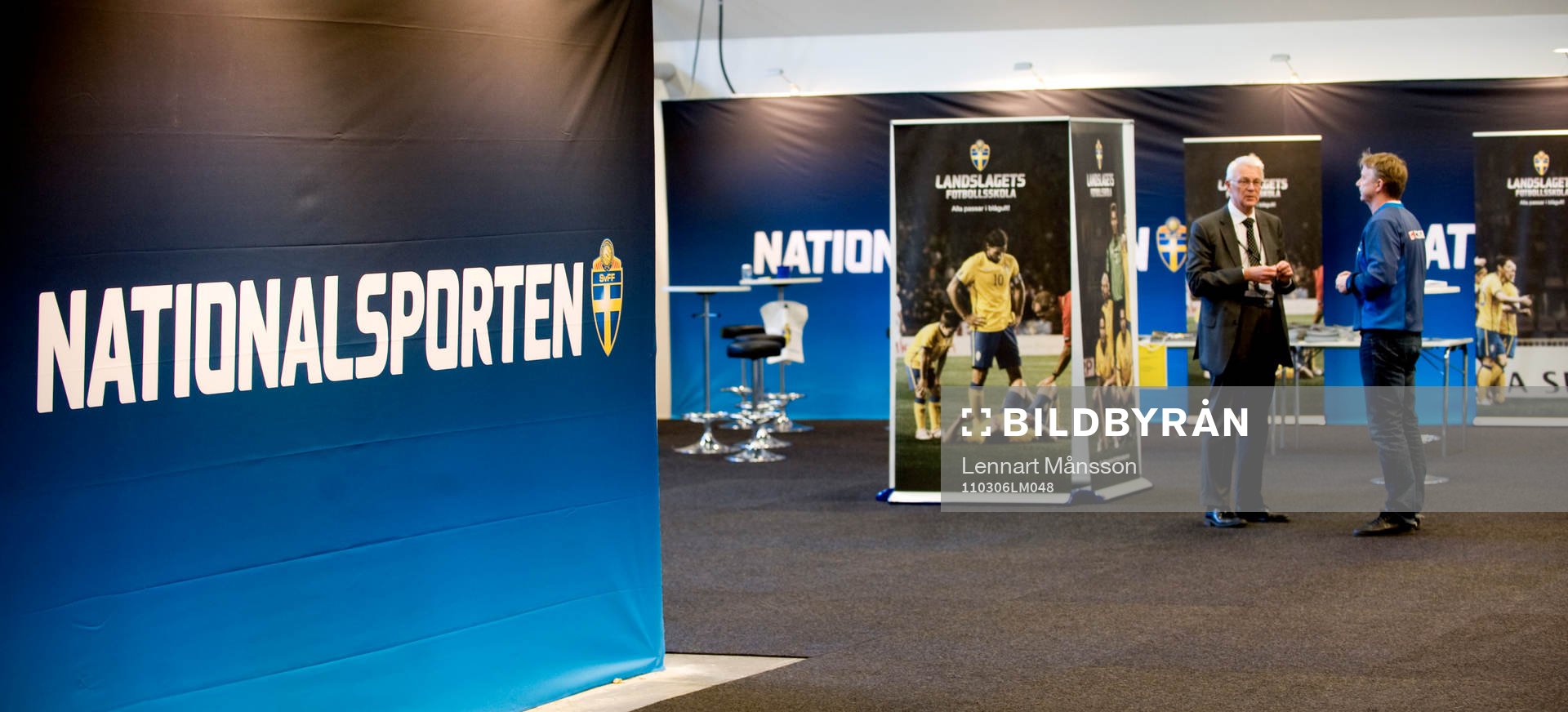 Svenska Fotbollförbundet monter. Mässa, genre