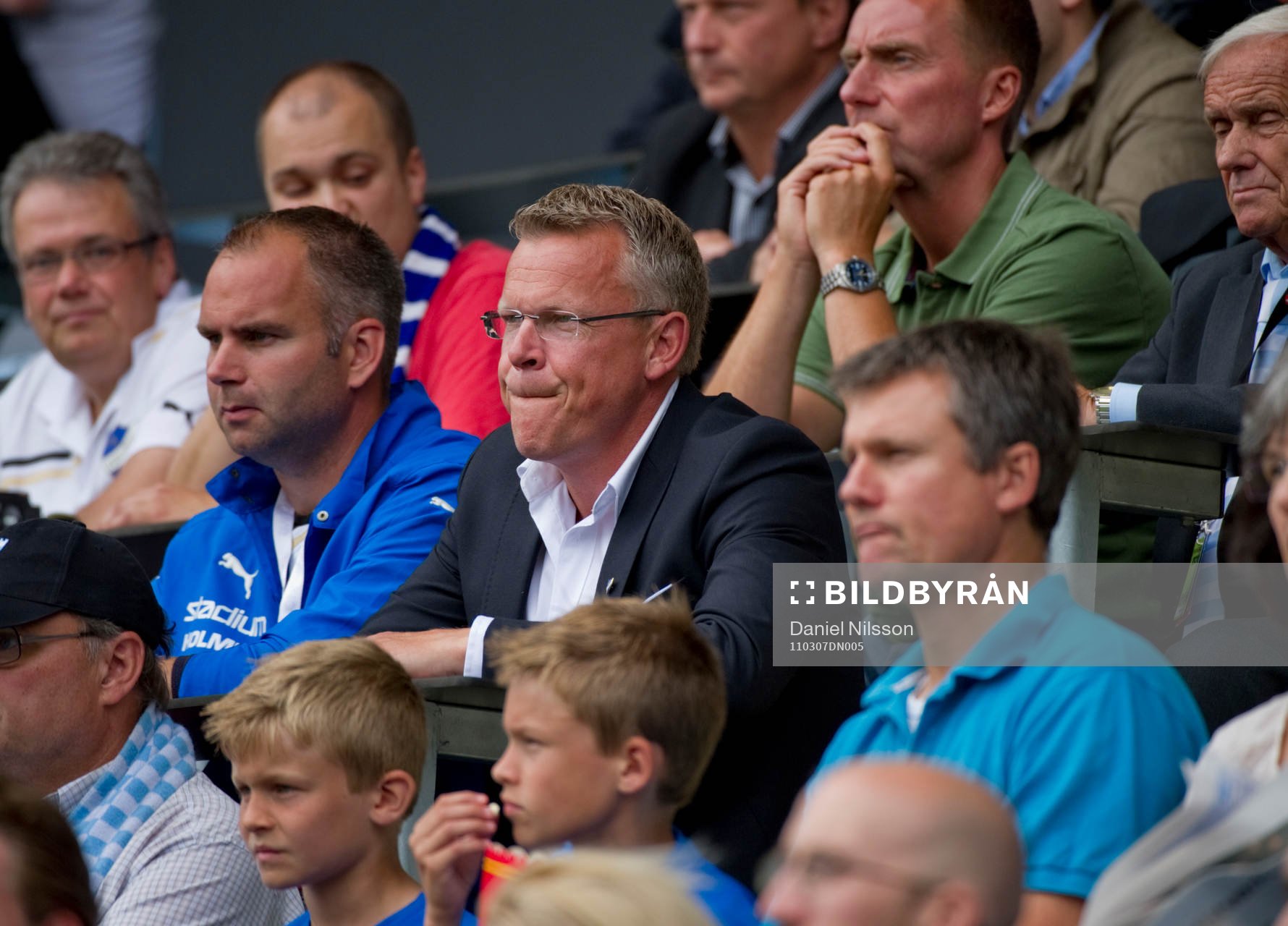 Jan Andersson, tränare Norrköping, satt på läktaren