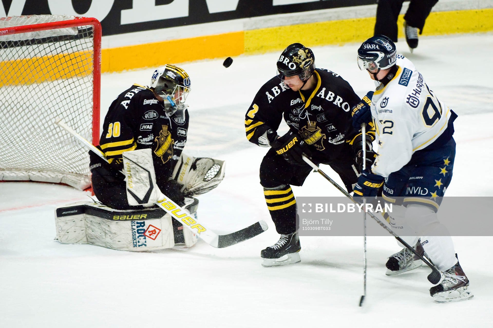 Viktor Fast, målvakt, Patrik Nemeth, AIK och Teemu Laine,