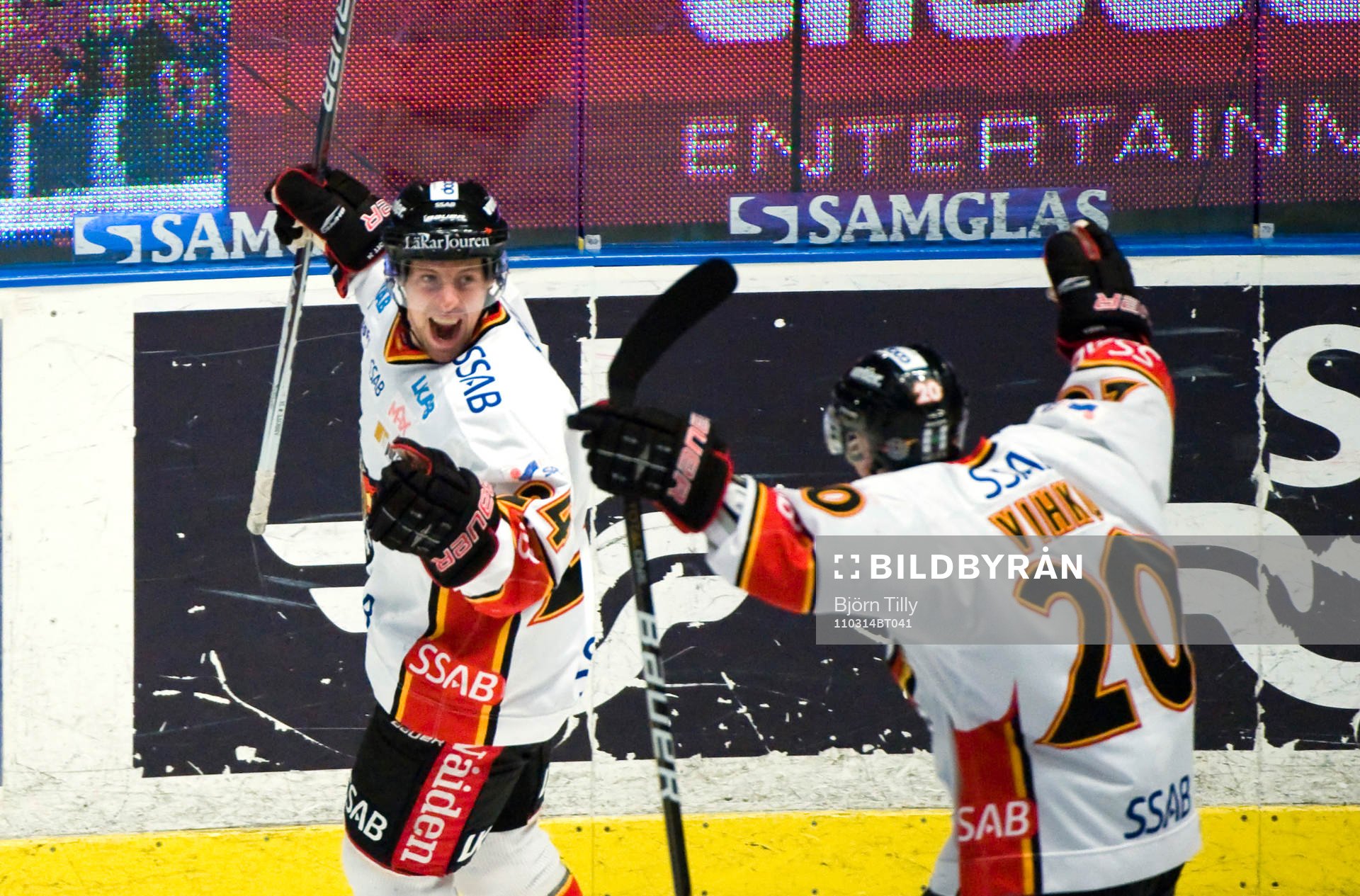 Cam Abbott och Joonas Vihko, Luleå, jubel