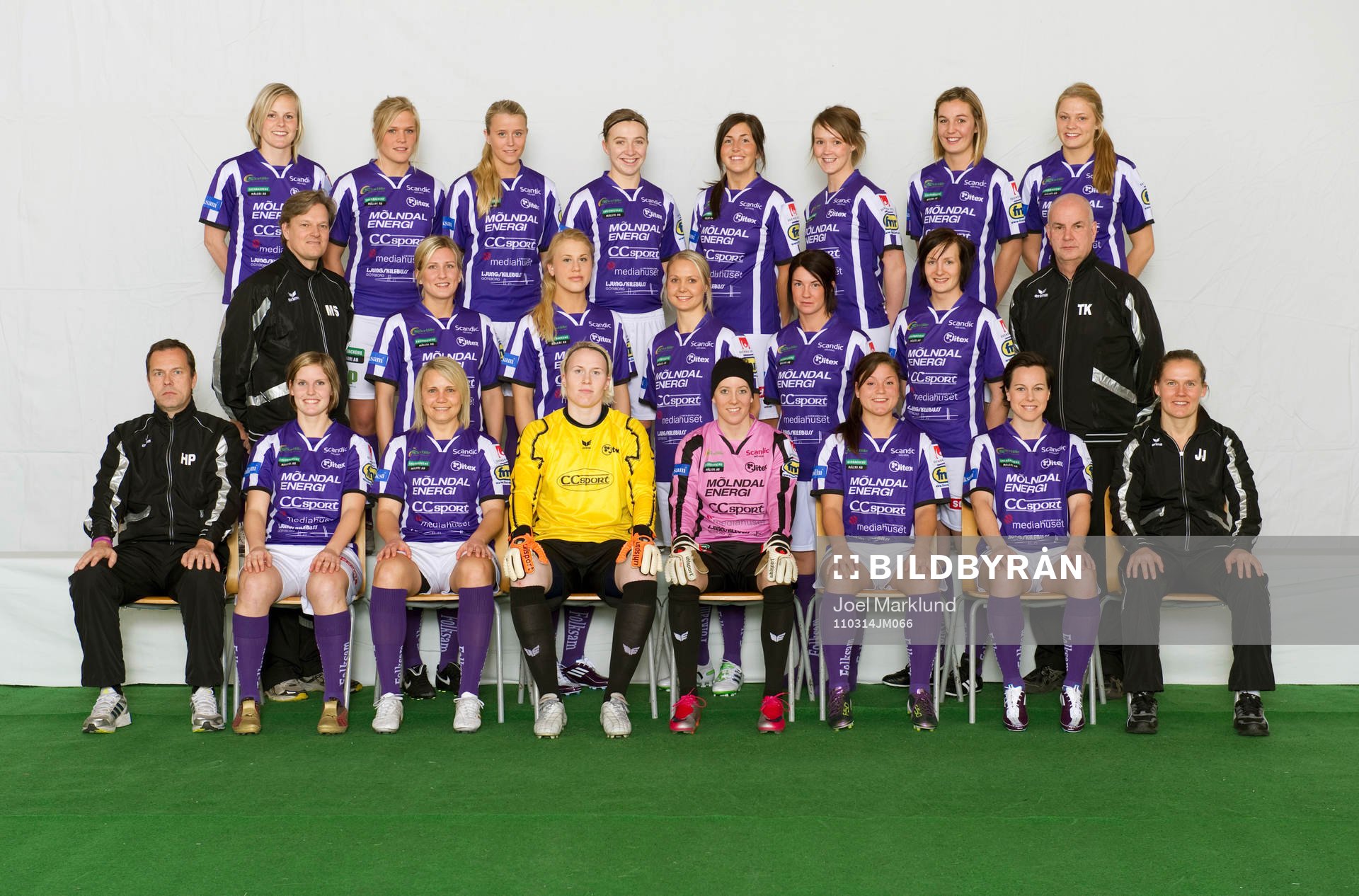 Bakre raden fr.v: Annica Sjölund, Kathlene Fernström,