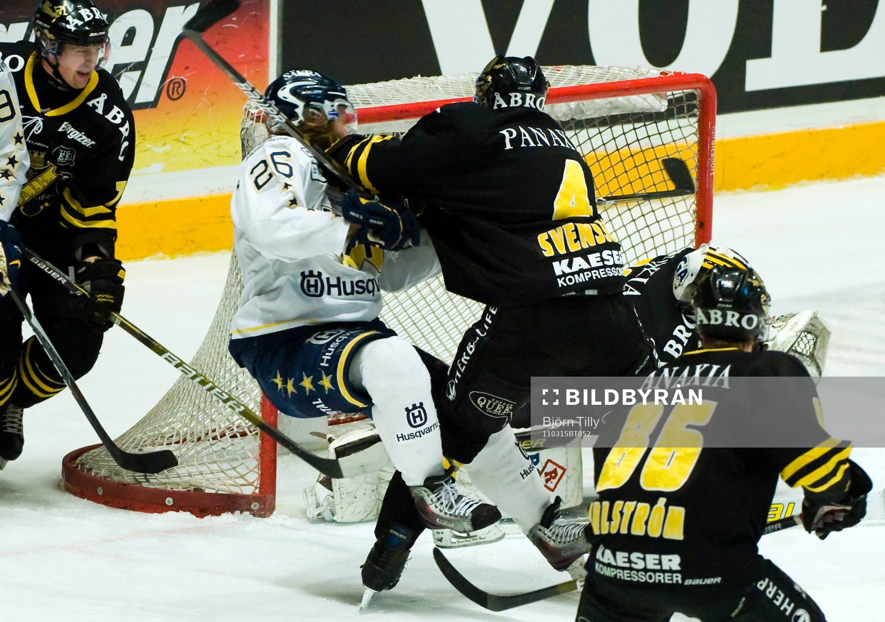 Kamil Piros, HV71 och Fredrik Svensson, AIK