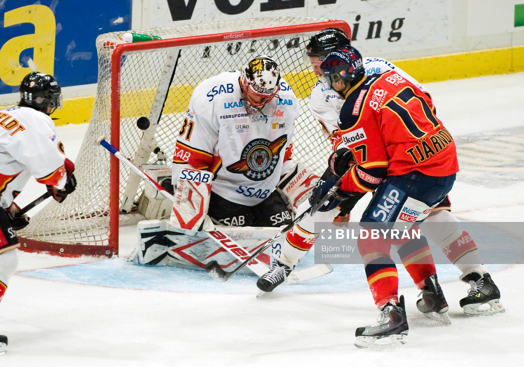 Anders Nilsson, målvakt, Luleå och Mathias Tjärnqvist,