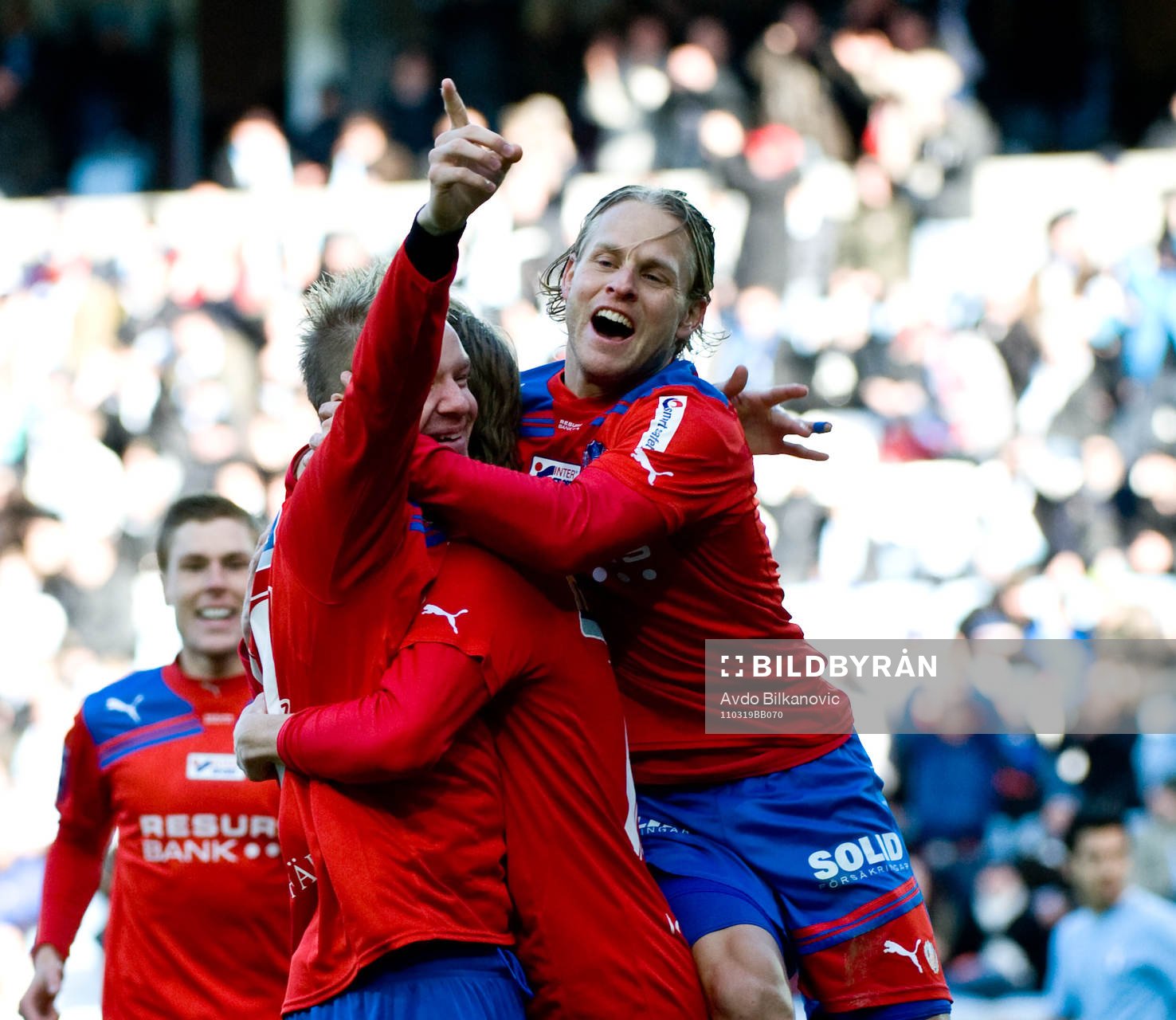 Marcus Nilsson, Erik Sundin, Helsingborg, jubel