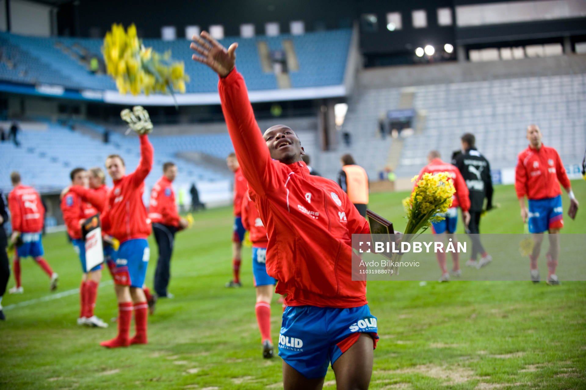 May Mahlangu, Helsingborg, Supercupen vinnare 2011, jubel